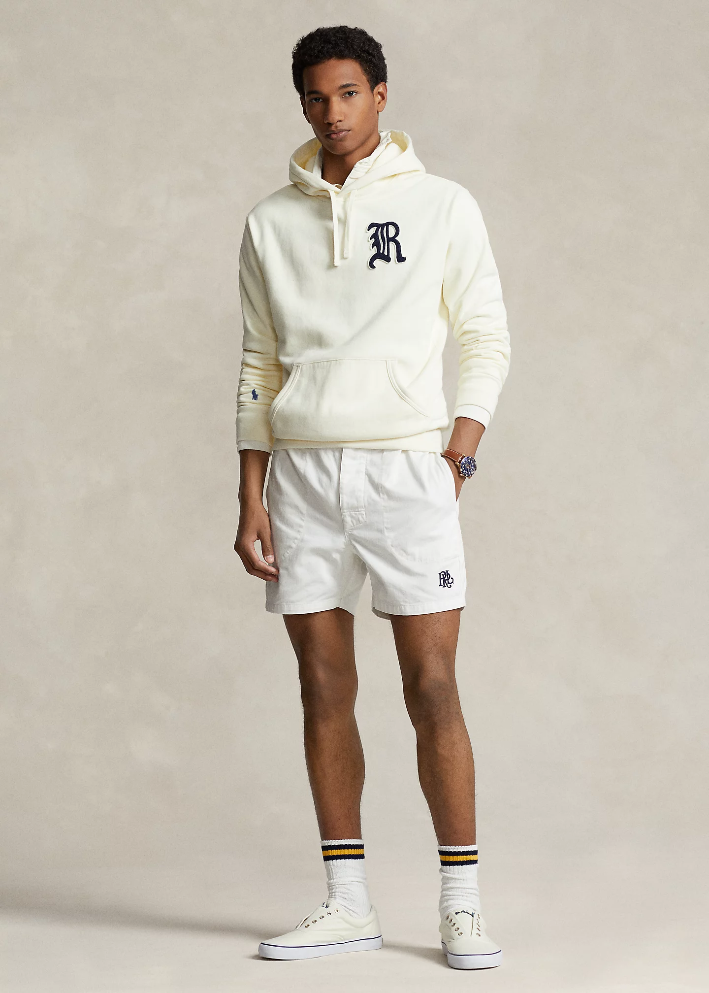 Appliqu��d Fleece Hoodie