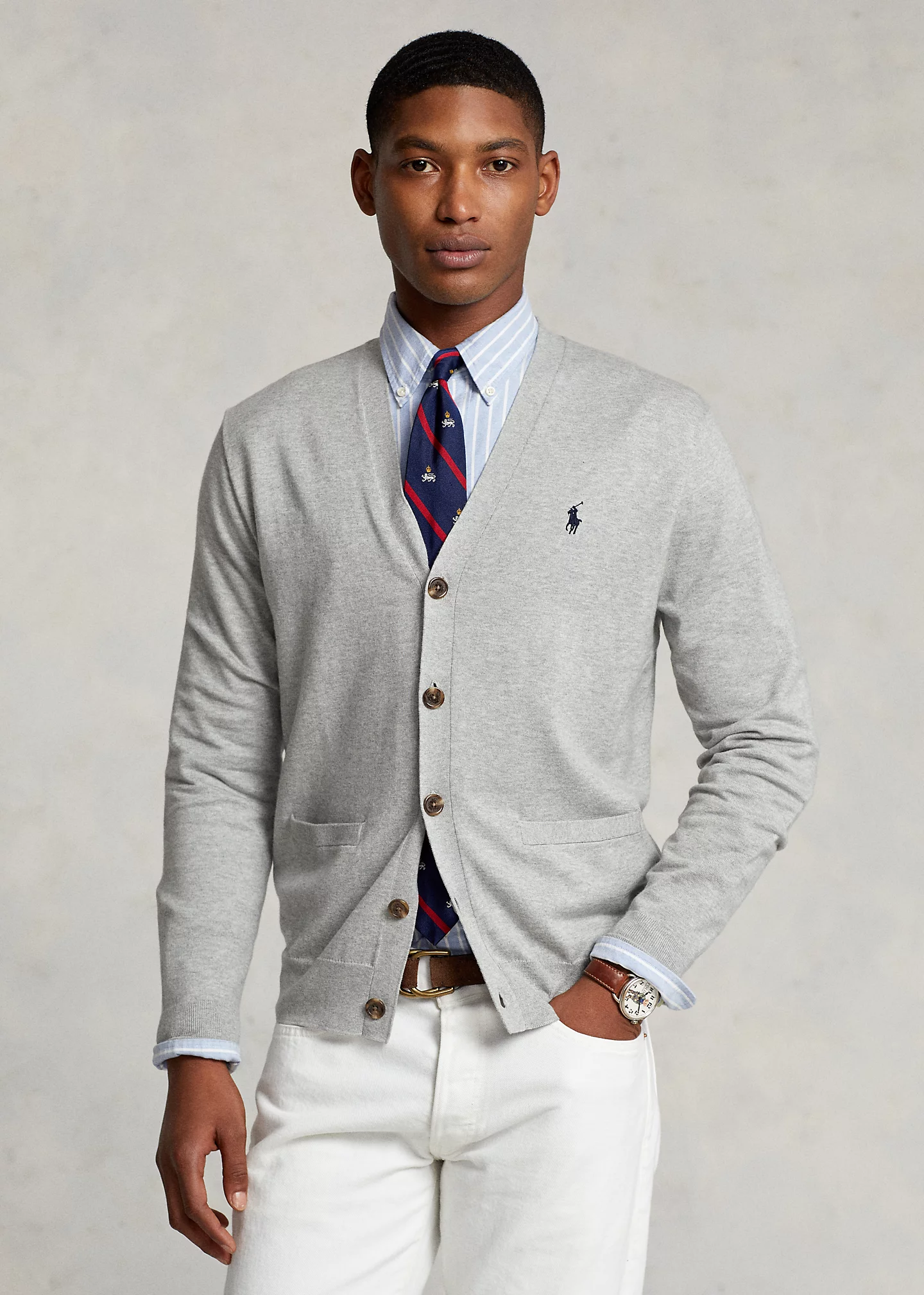 Cotton V-Neck Cardigan