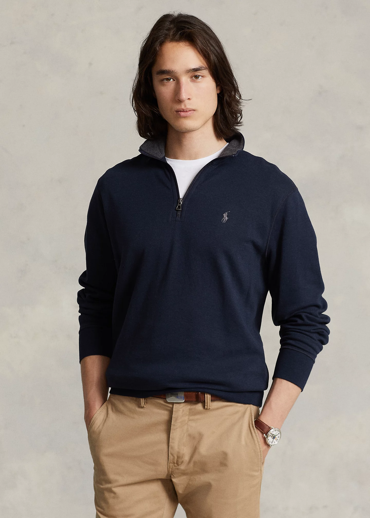 Luxury Jersey Quarter-Zip Pullover