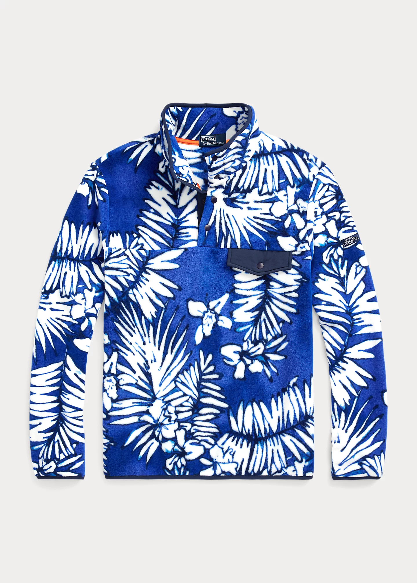 Palm Frond Brushed Fleece Pullover