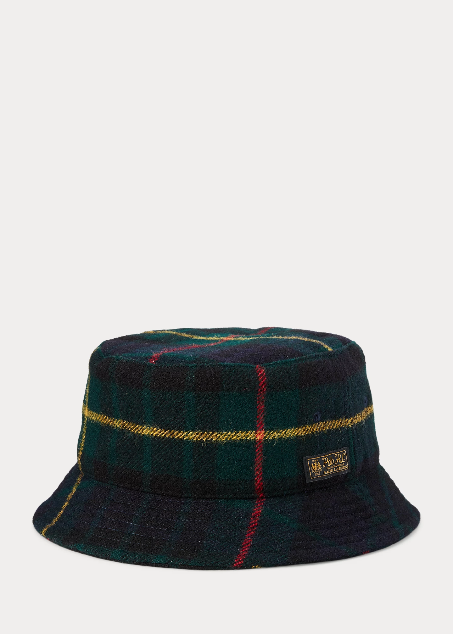 Plaid Wool Twill Bucket Hat