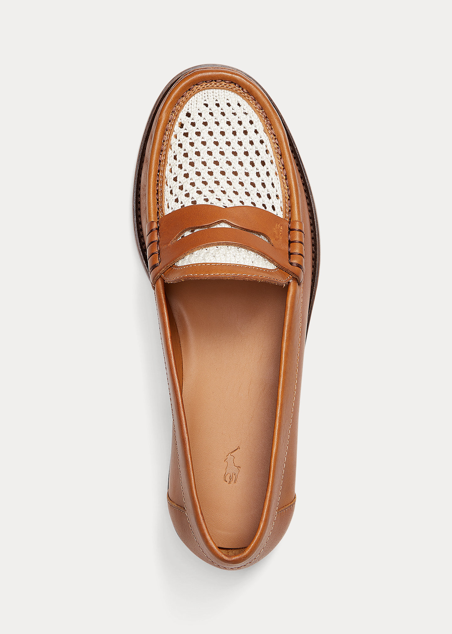 Mesh-Panel & Leather Penny Loafer