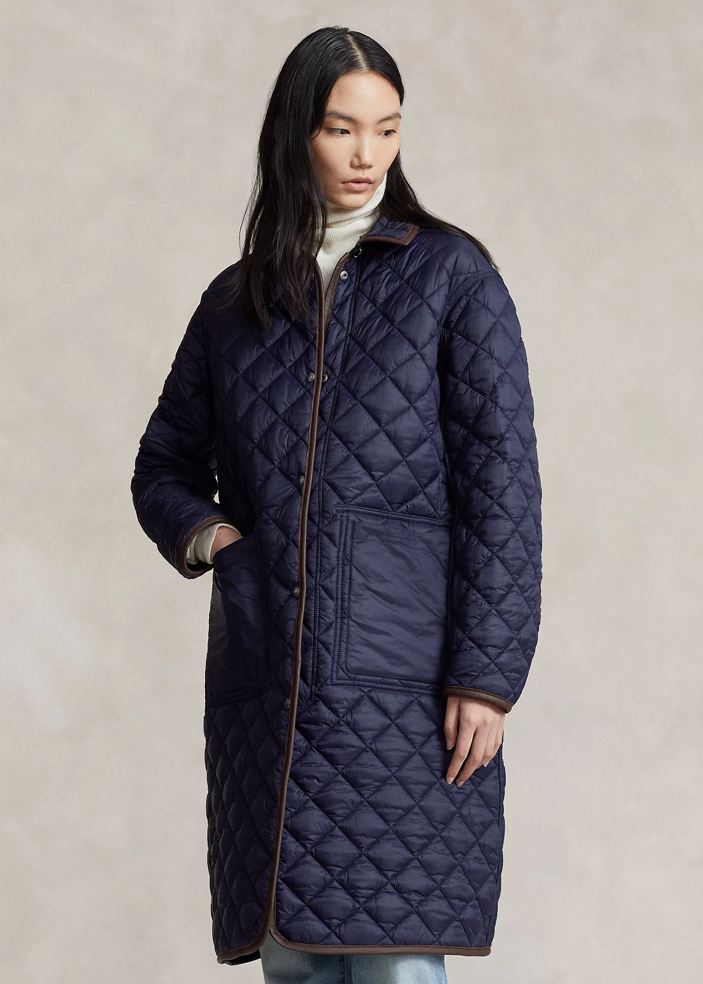 Reversible Water-Repellent Quilted Coat