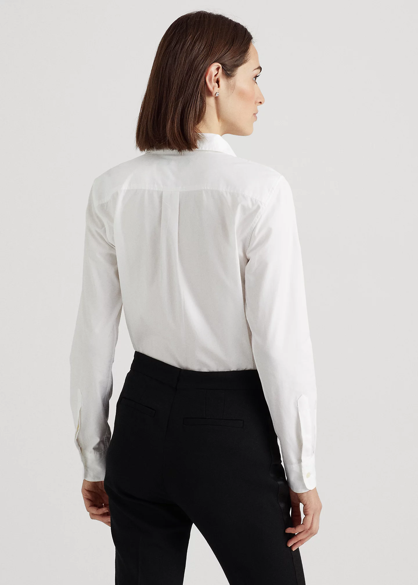 Pintucked Cotton Broadcloth Shirt