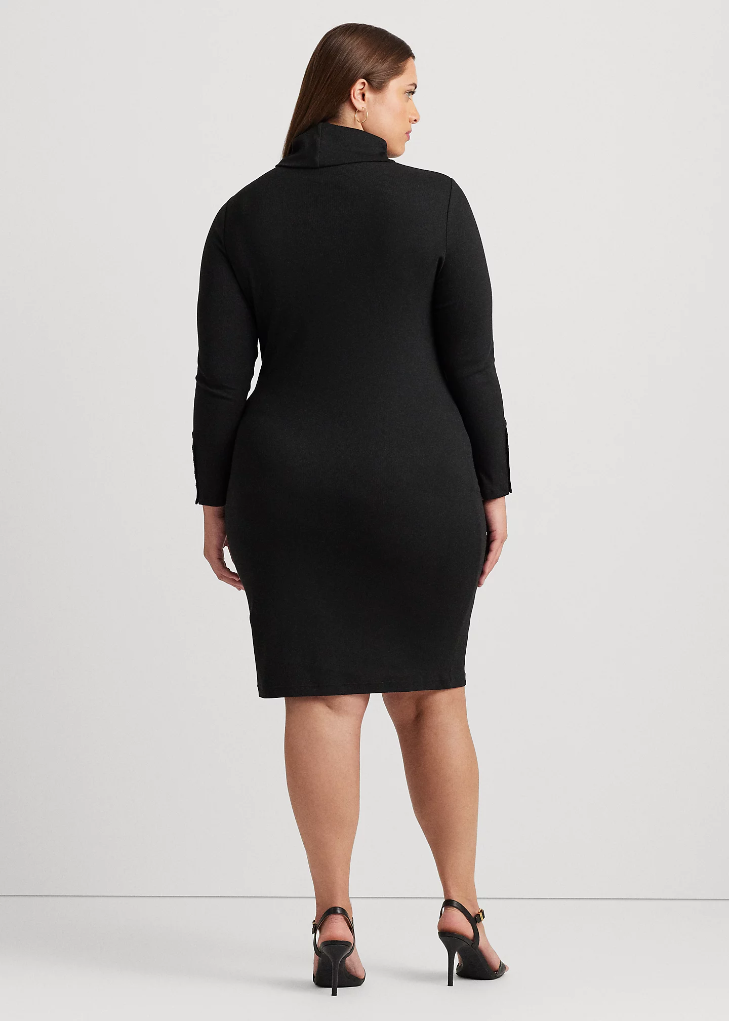 Cotton-Blend Turtleneck Dress