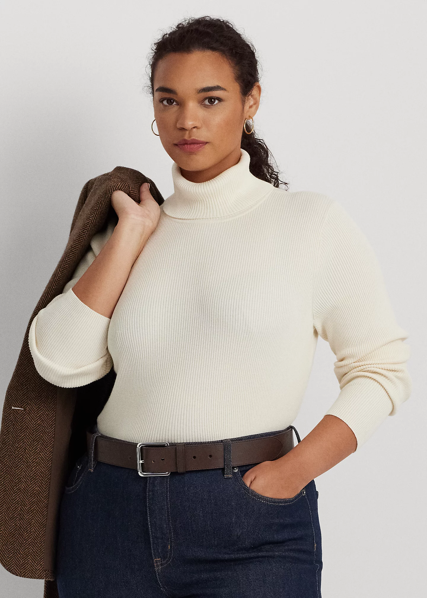 Ribbed Turtleneck Sweater