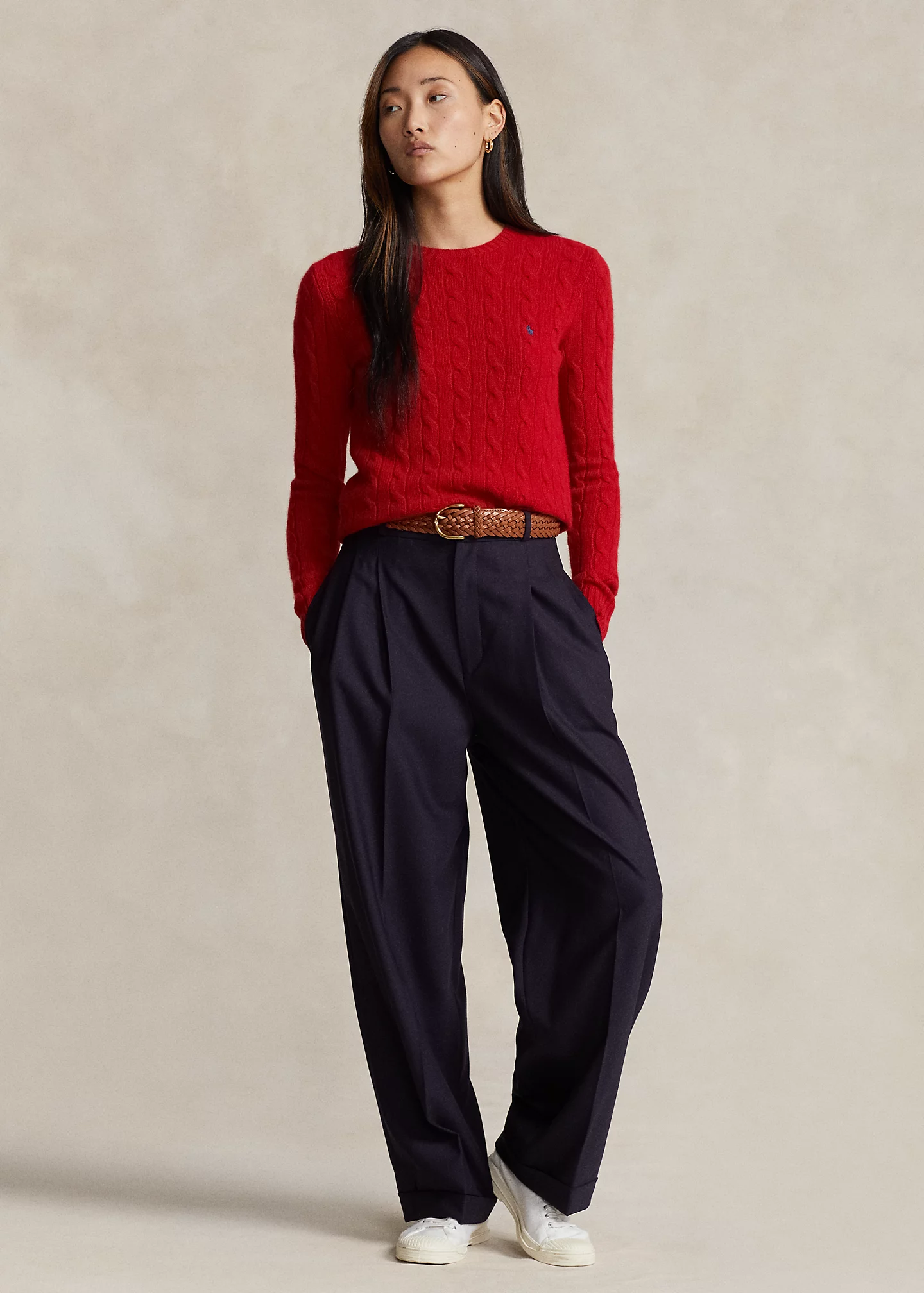 Cable-Knit Wool-Cashmere Sweater