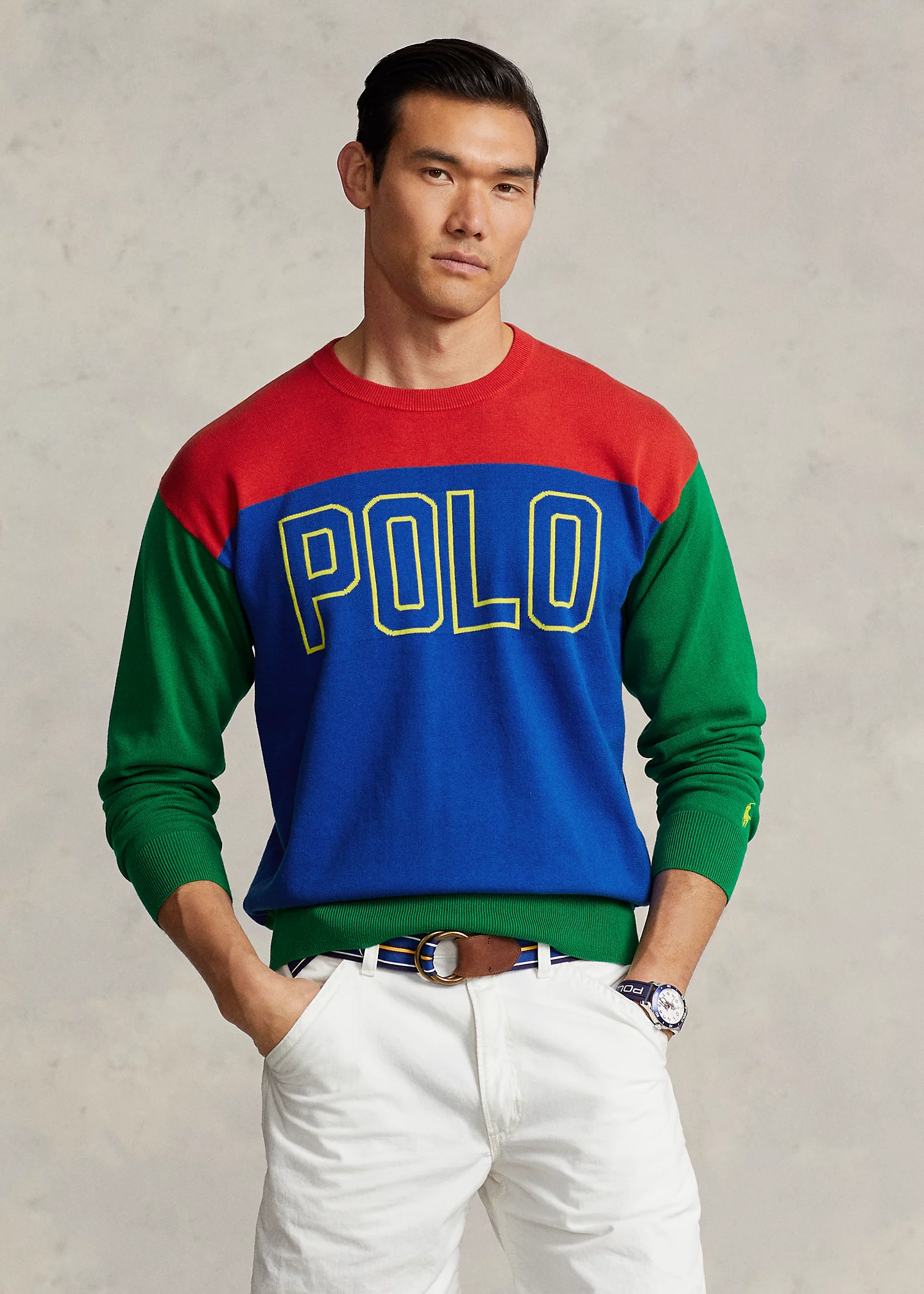 Big Fit Logo Cotton Sweater