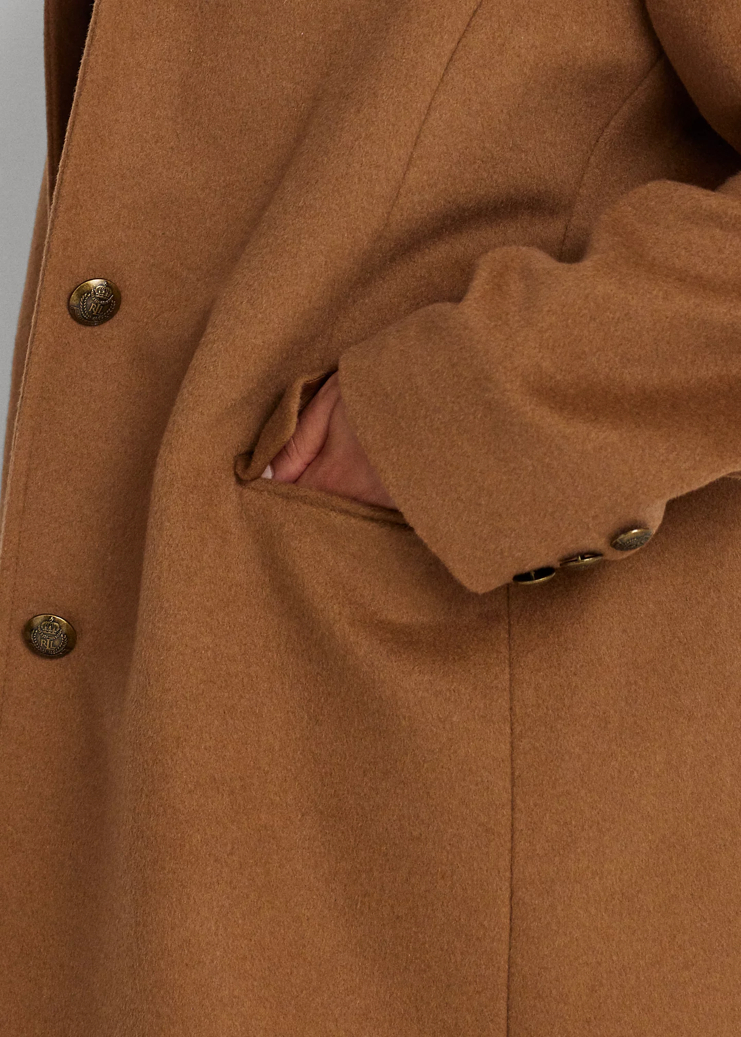 Crest-Patch Wool-Blend Coat