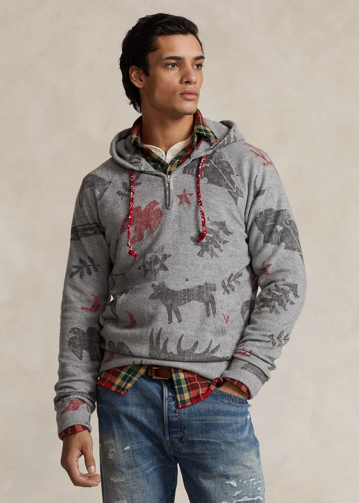 Brushed Fleece Graphic Hoodie