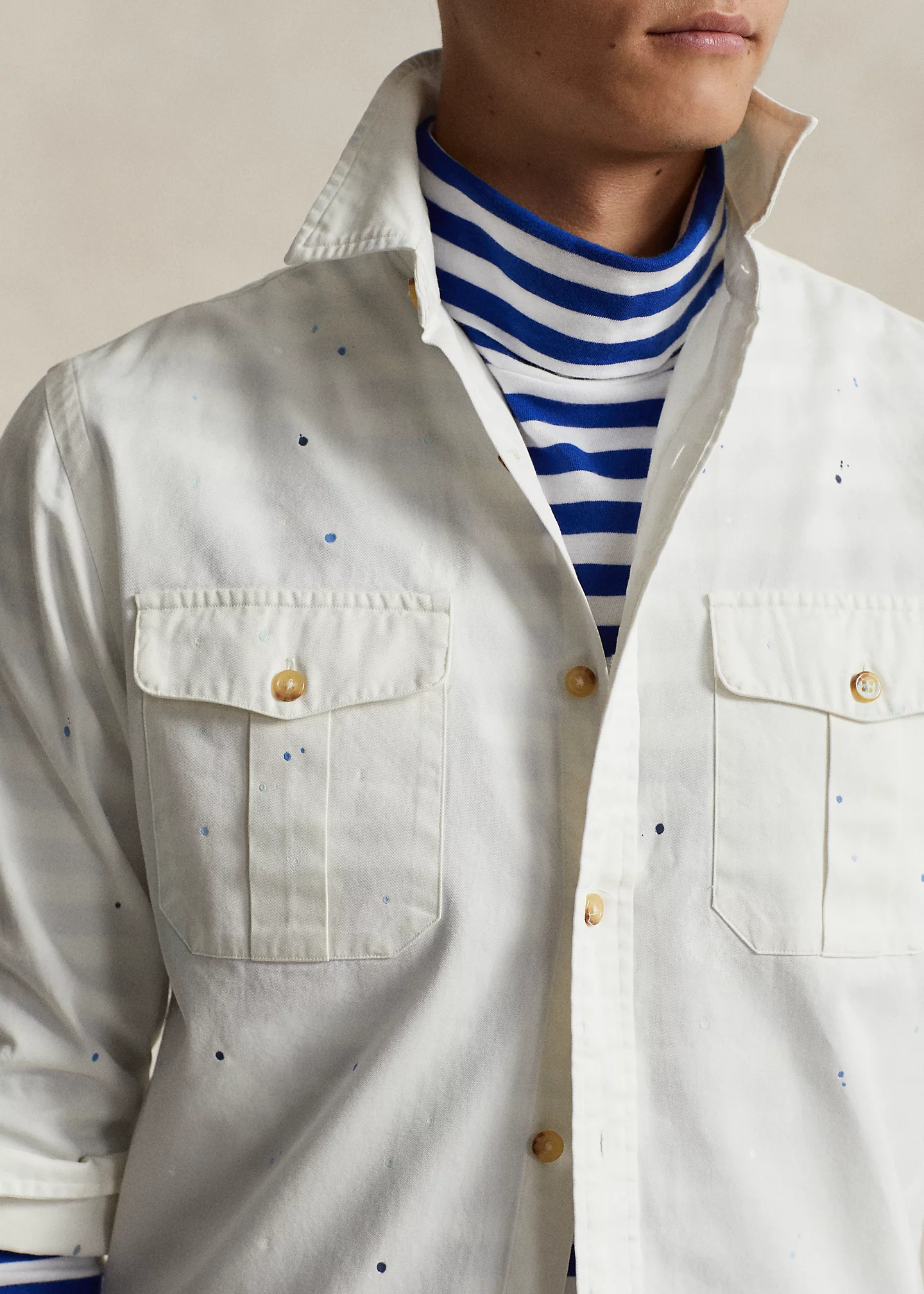 Classic Fit Hand-Painted Chino Shirt