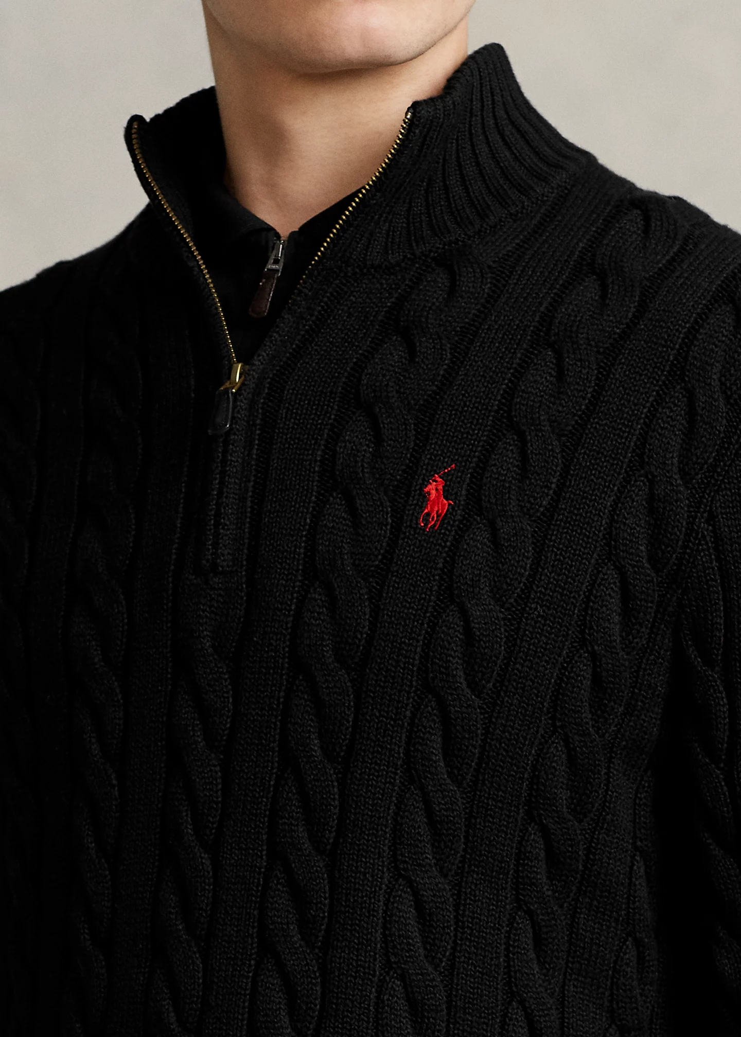 Cable-Knit Cotton Sweater