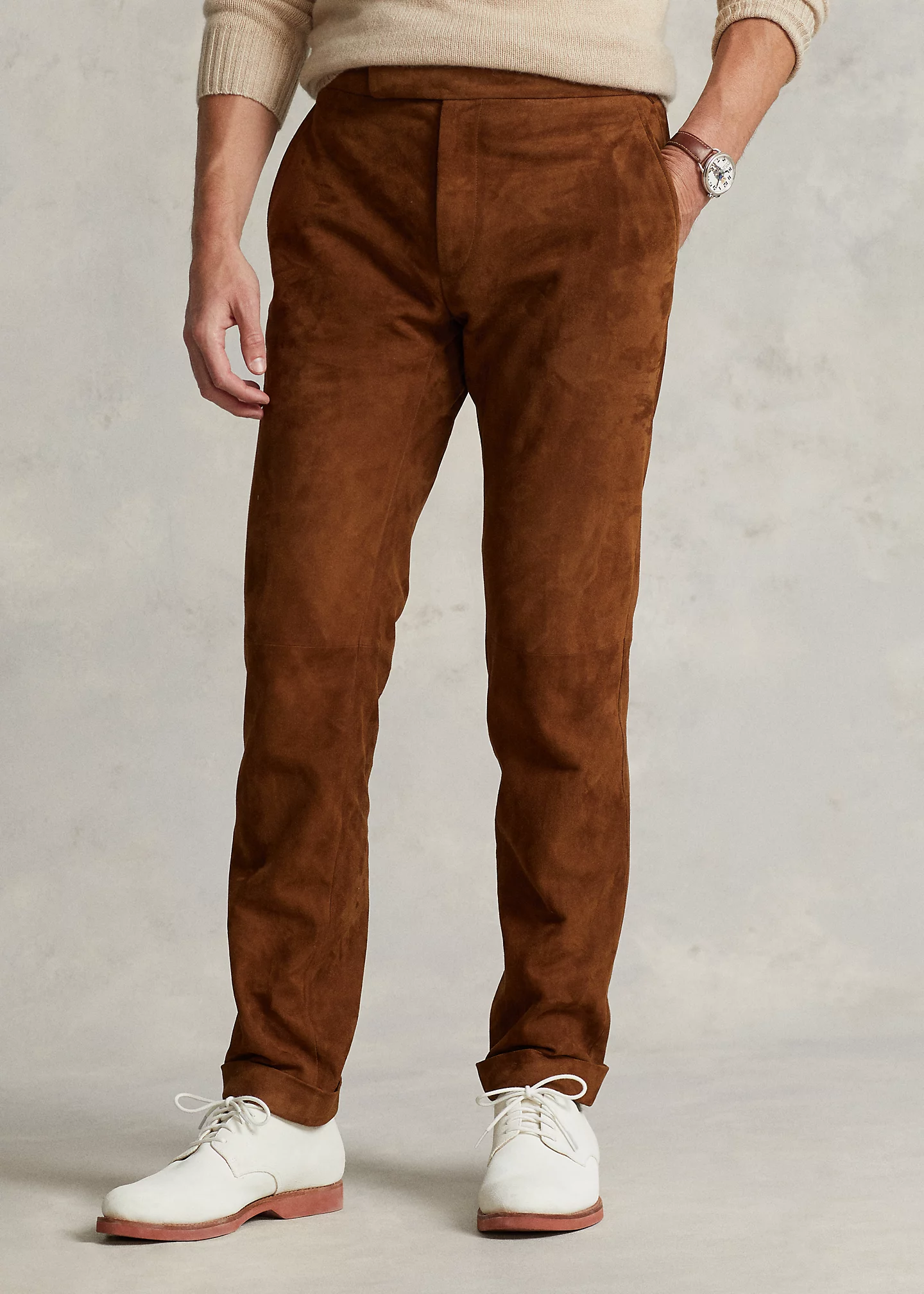 Suede Suit Trouser