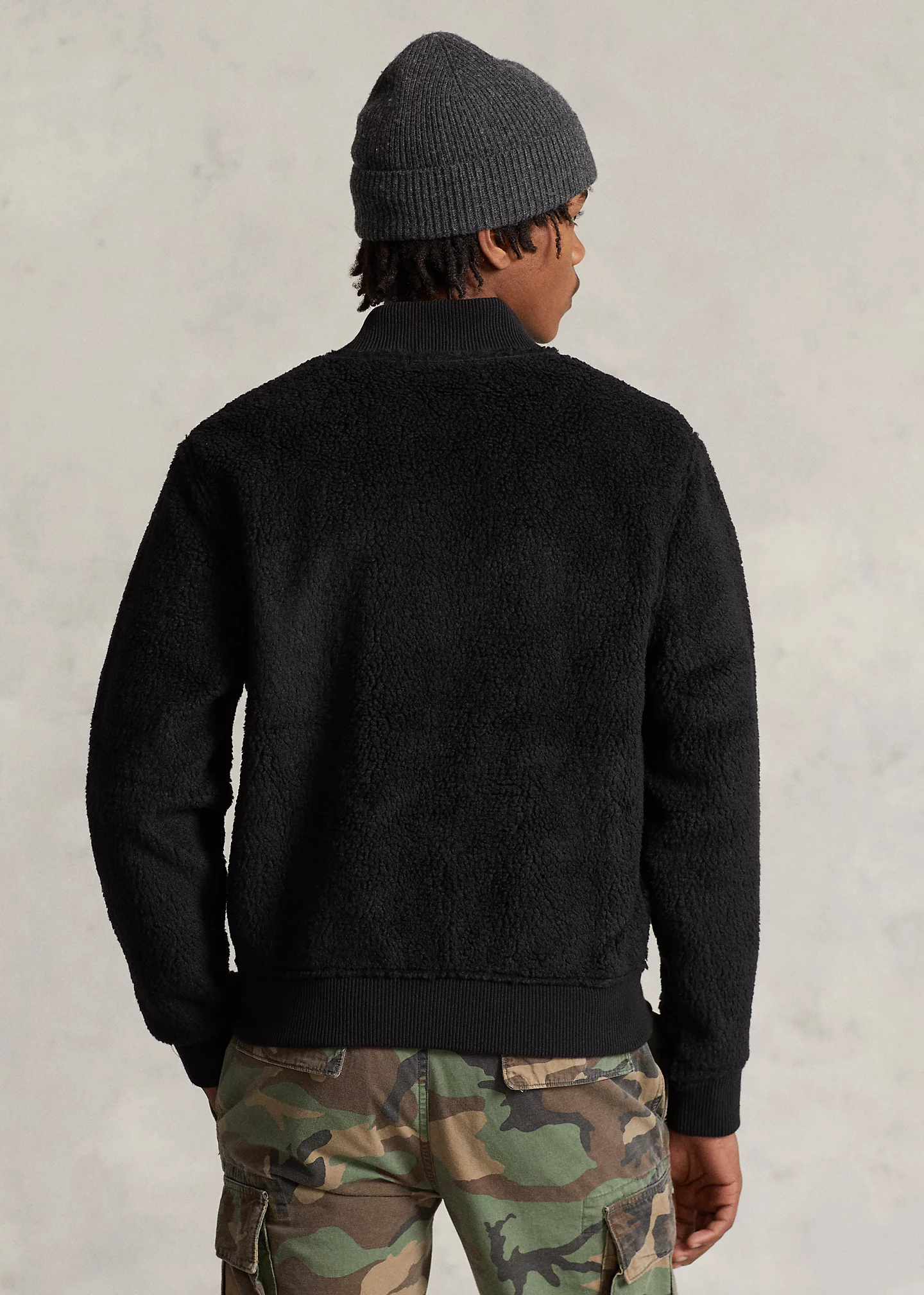 Bonded Pile Fleece Bomber Jacket