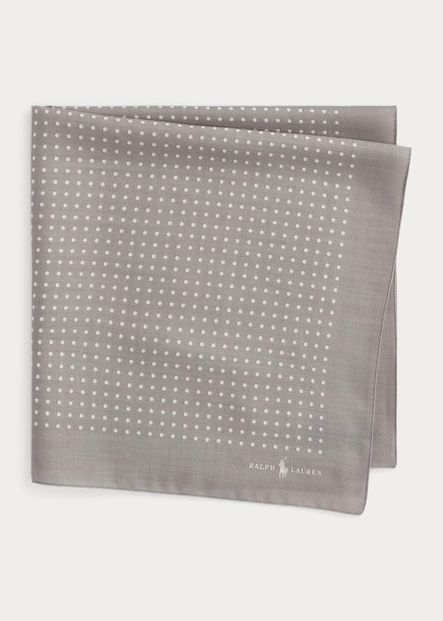 Polka-Dot Wool-Silk Bandanna