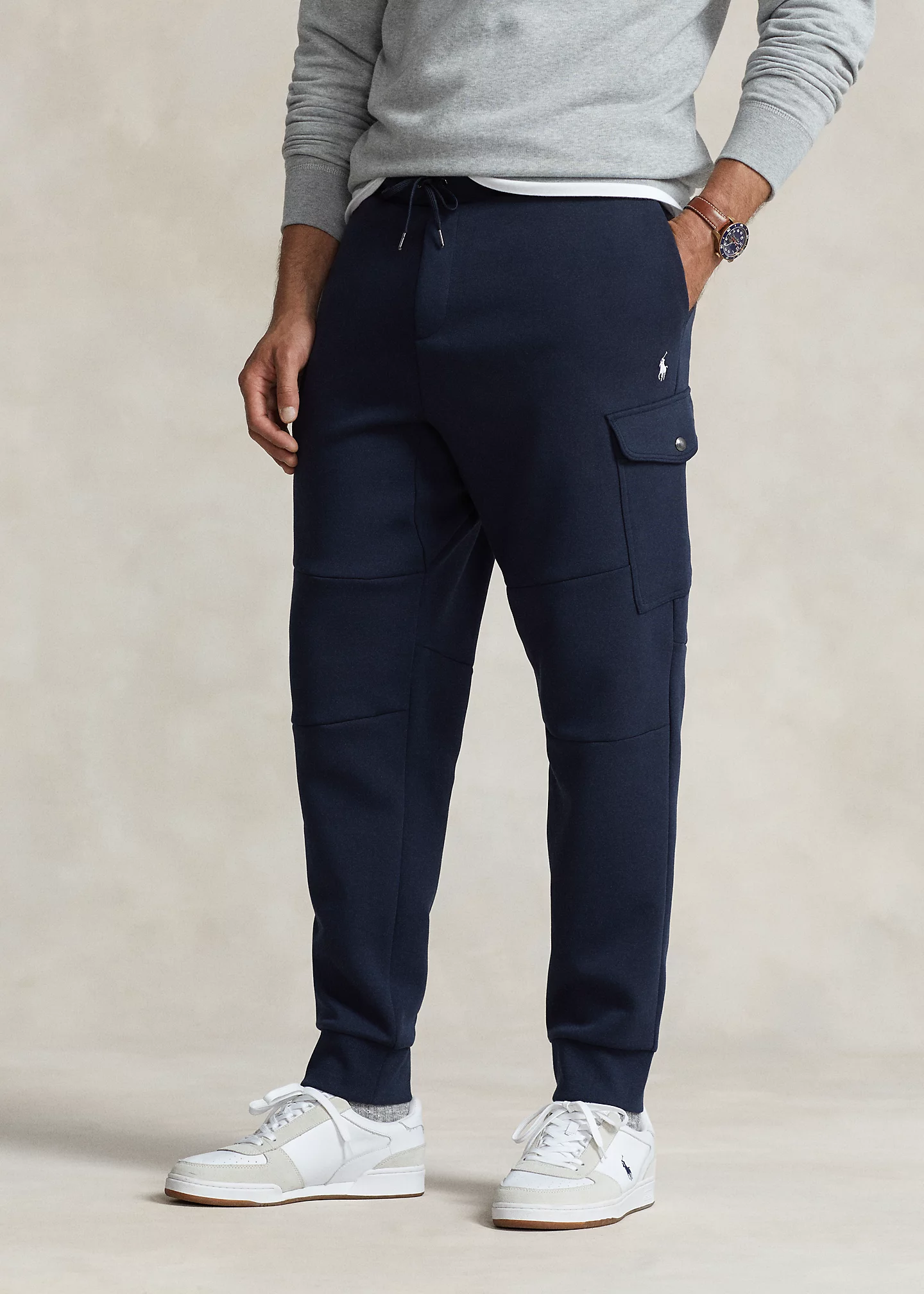 Double-Knit Cargo Jogger Pant