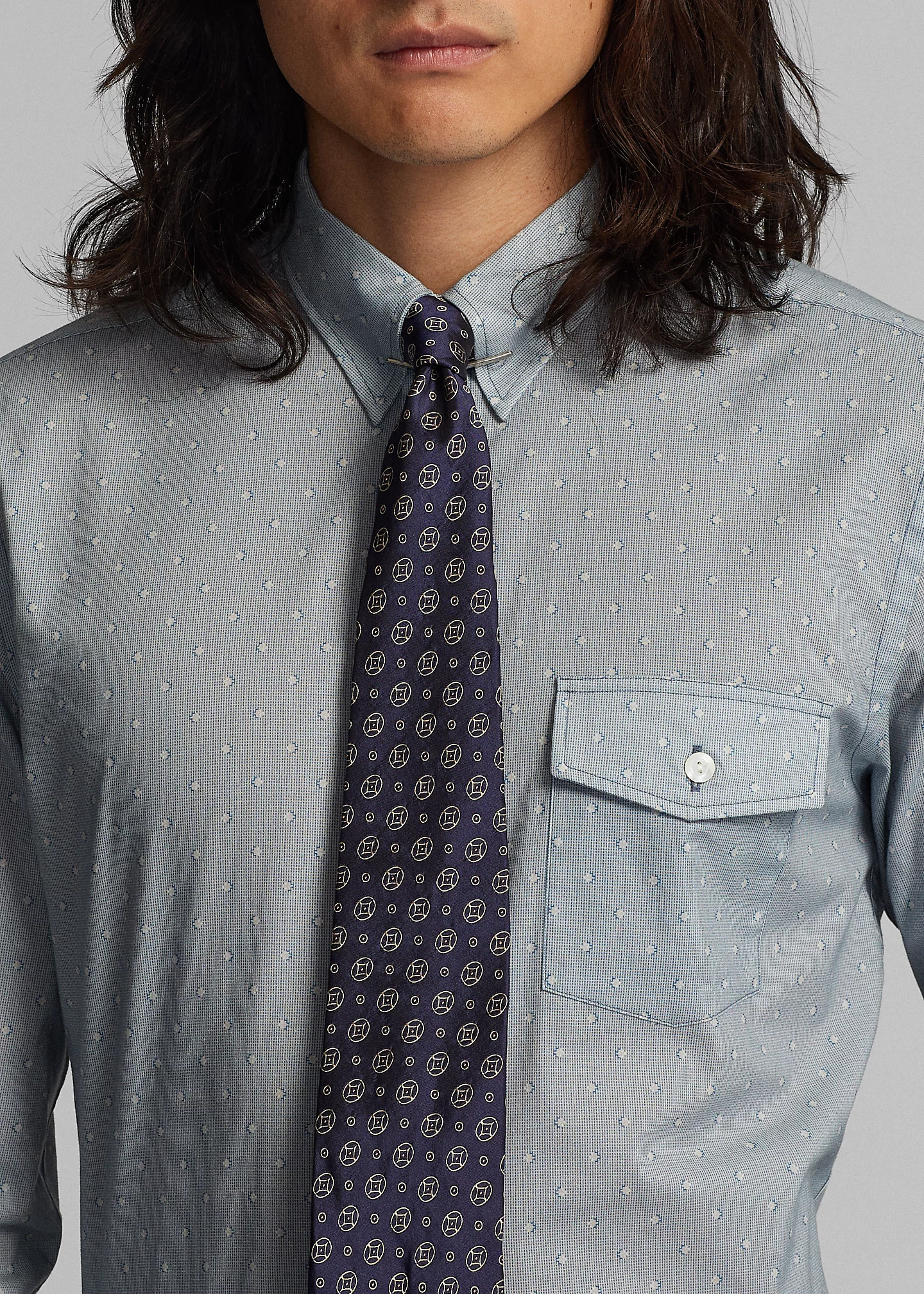 Slim Fit Print Woven Shirt
