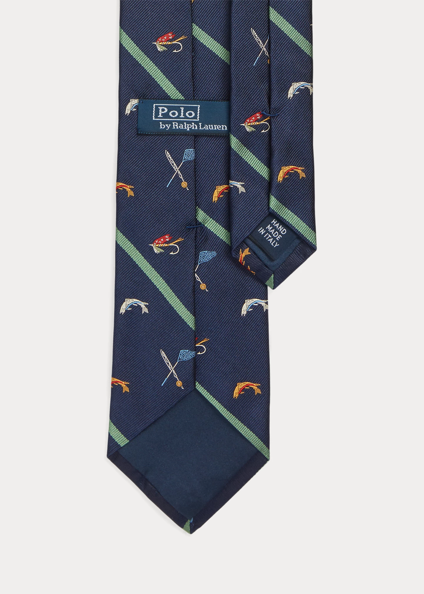 Striped Silk Repp Fishing-Club Tie