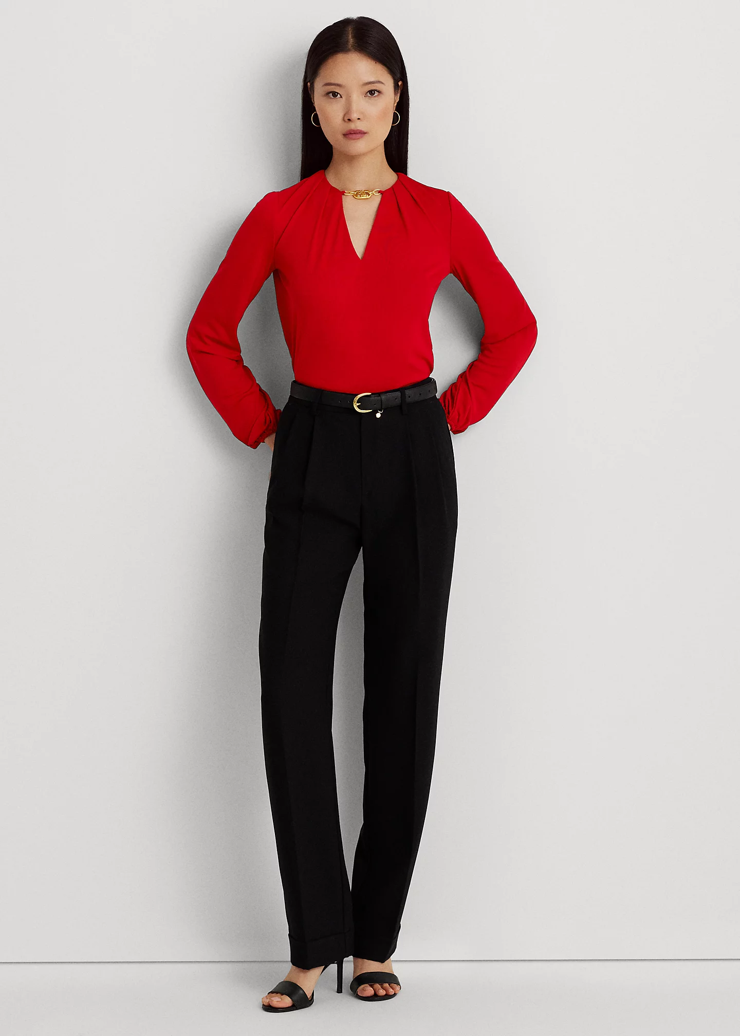 Logo-Trim Stretch Jersey Top