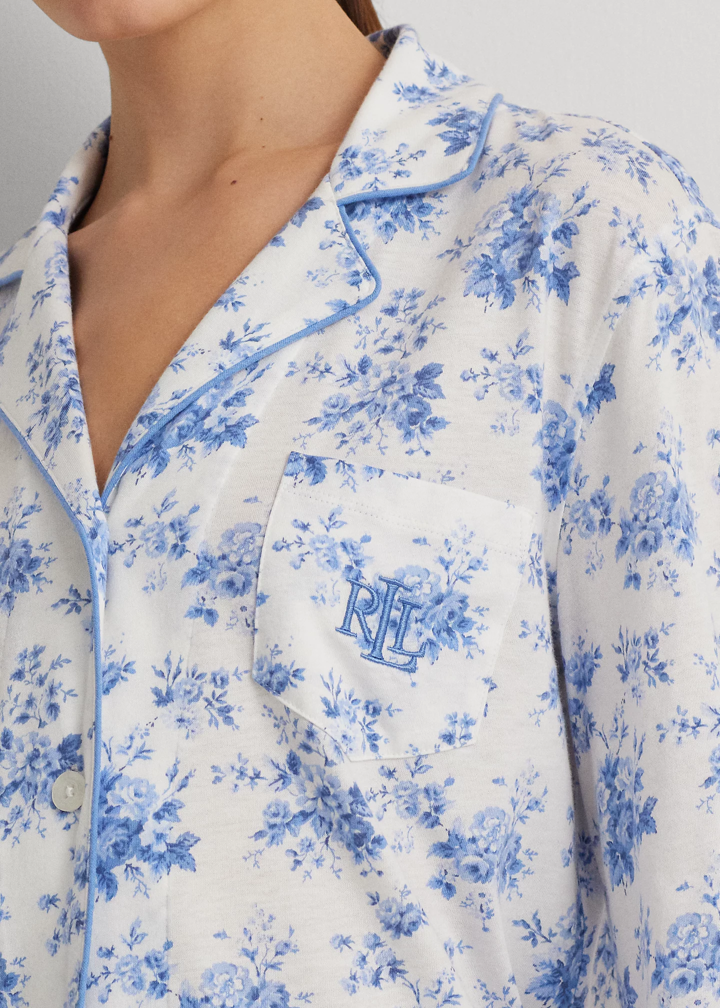 Floral Cotton-Blend Jersey Sleep Set