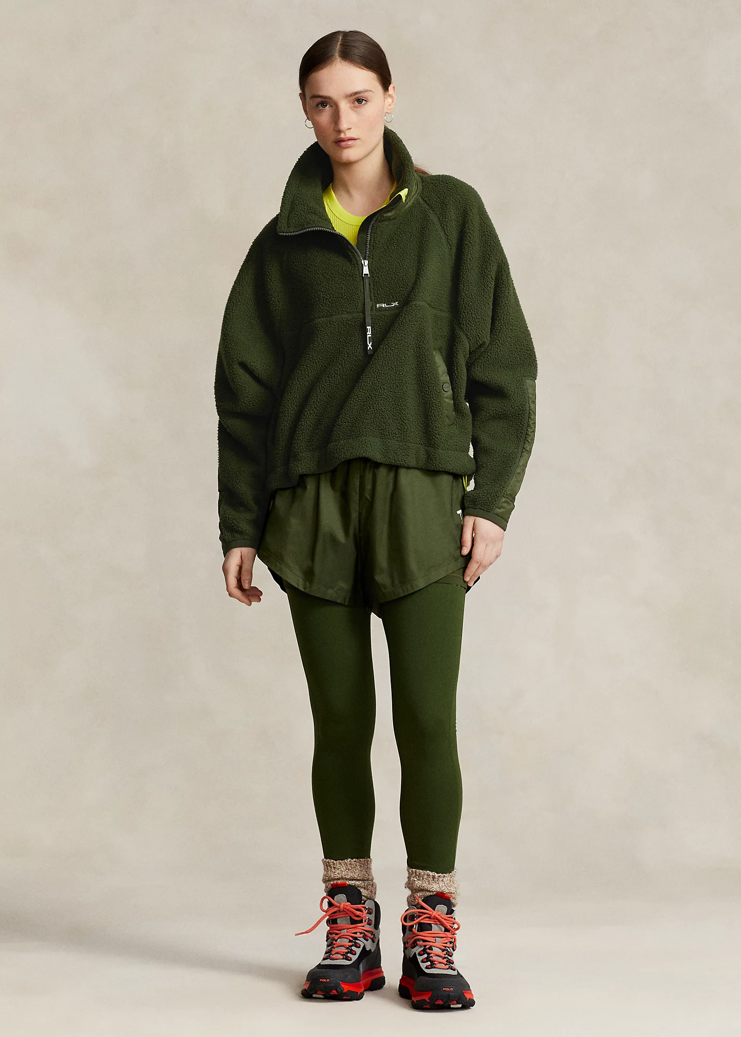 Ripstop-Trim High-Pile Fleece Pullover