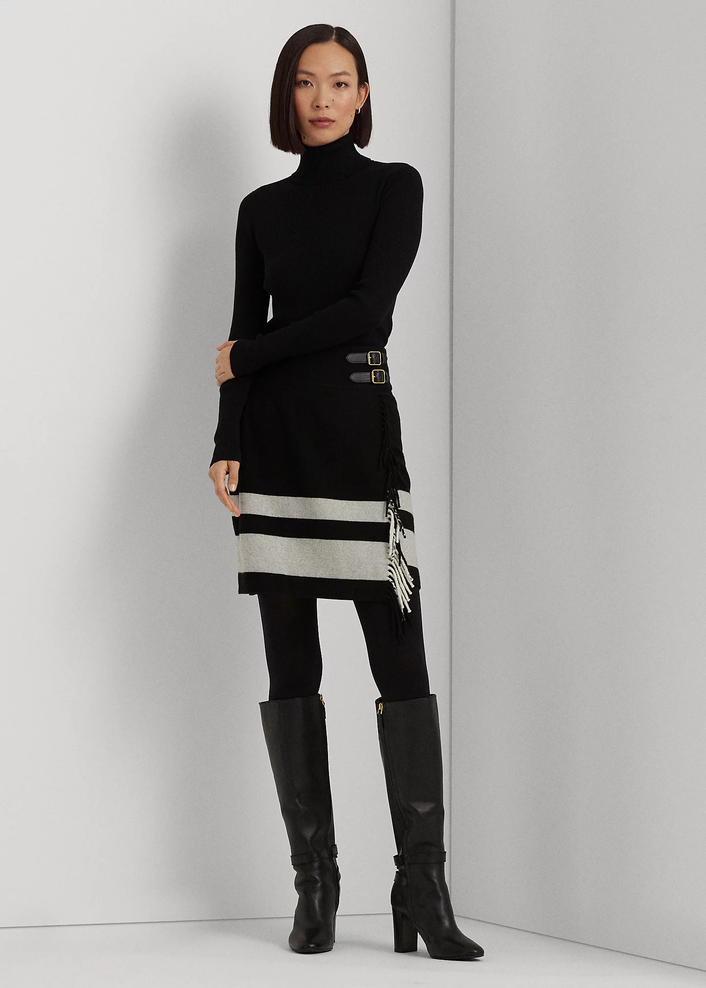 Ribbed Turtleneck Sweater