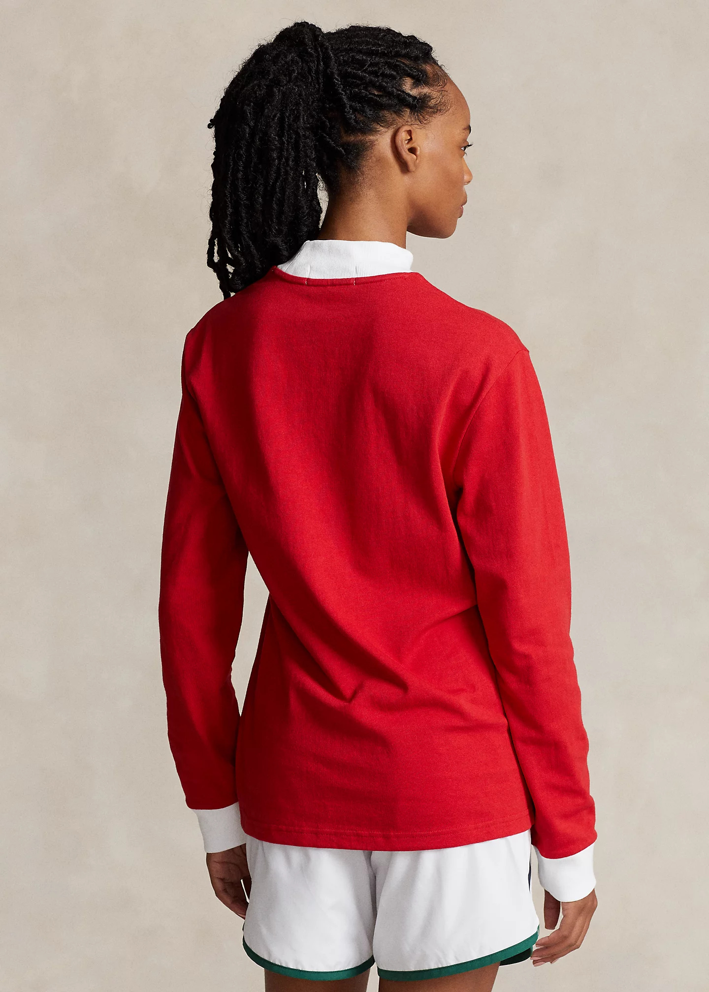 Jersey Graphic Mockneck Pullover