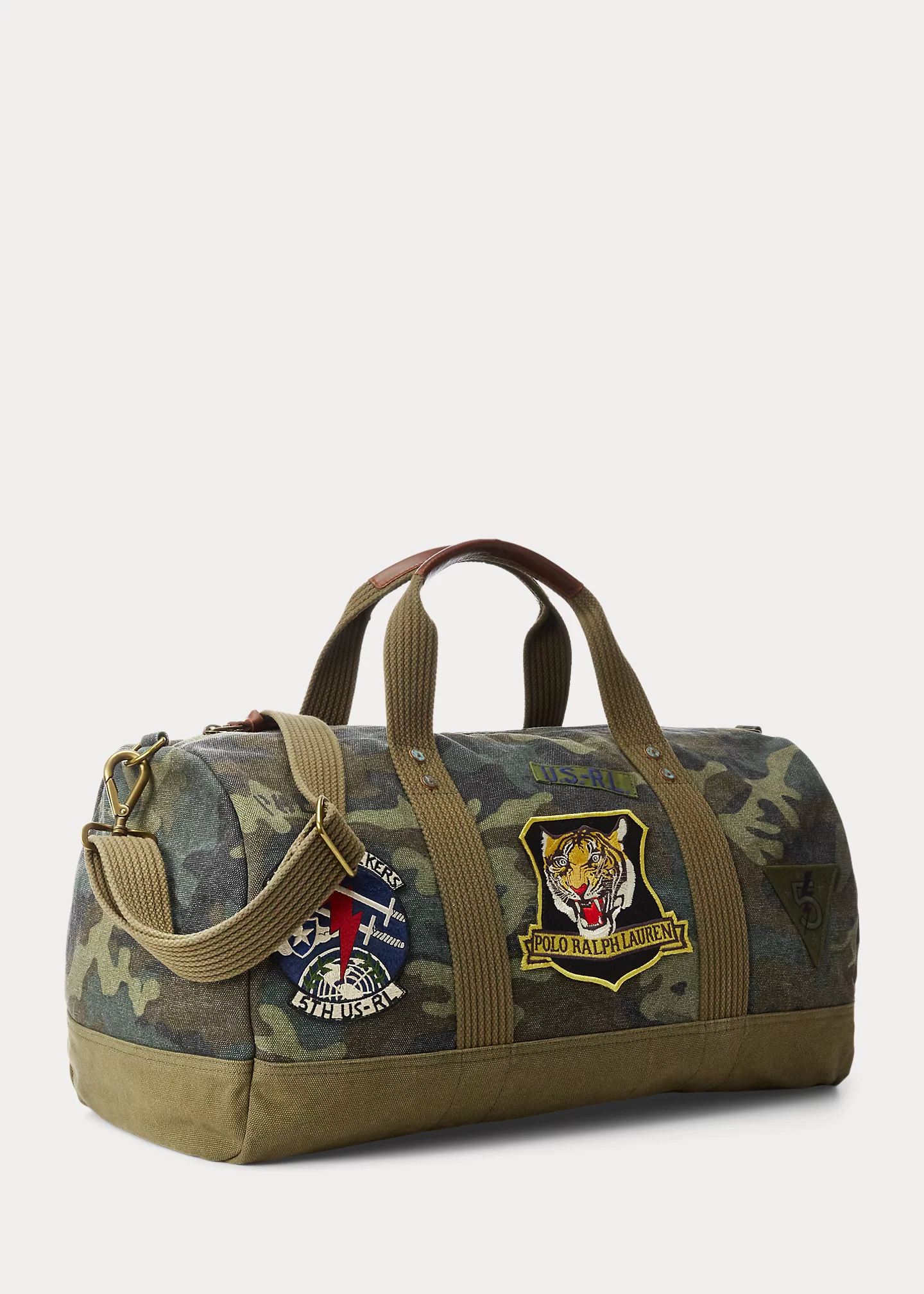 Tiger-Patch Camo Canvas Duffel