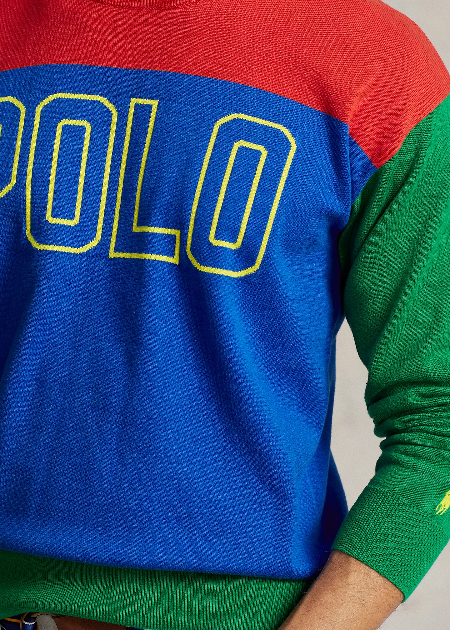 Big Fit Logo Cotton Sweater