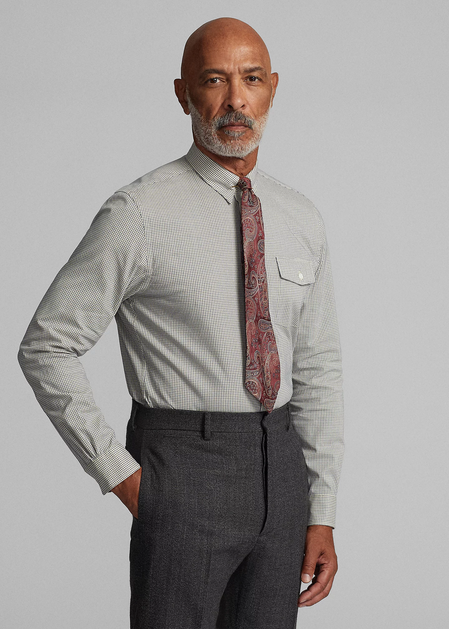 Slim Fit Checked Dobby Shirt