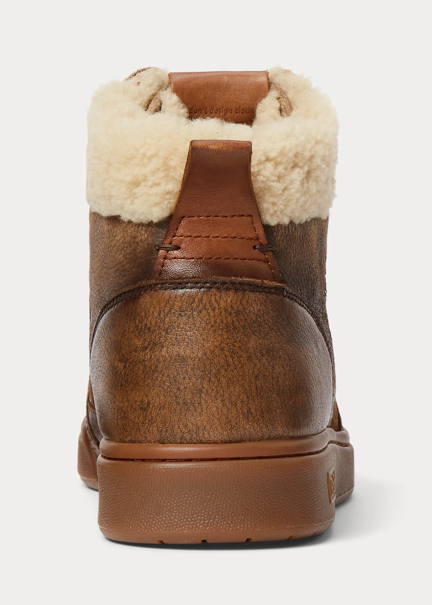 Court Leather-Shearling High-Top Sneaker