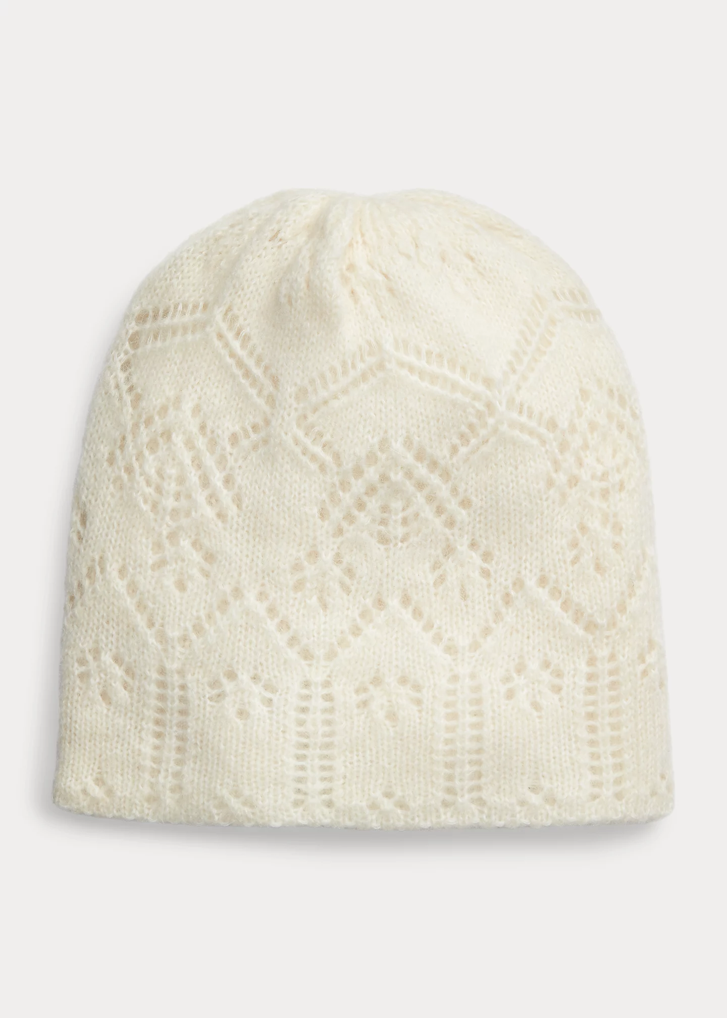 Pointelle-Knit Wool-Blend Beanie