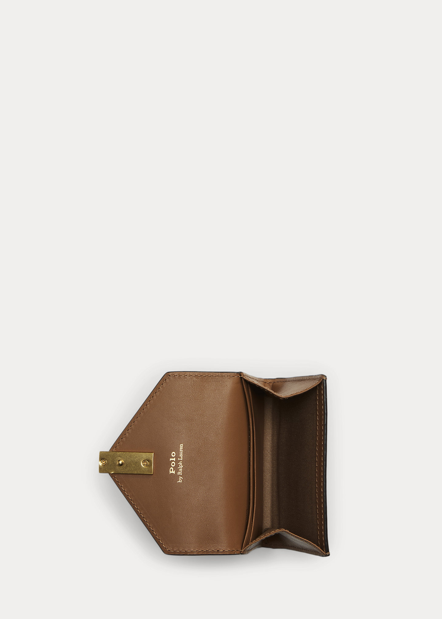 Polo ID Leather Fold-Over Card Case