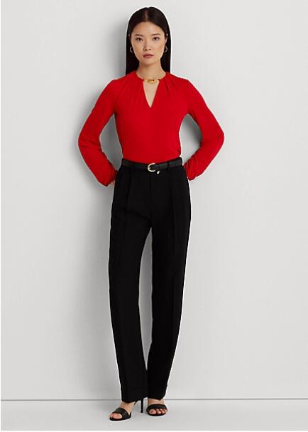 Logo-Trim Stretch Jersey Top