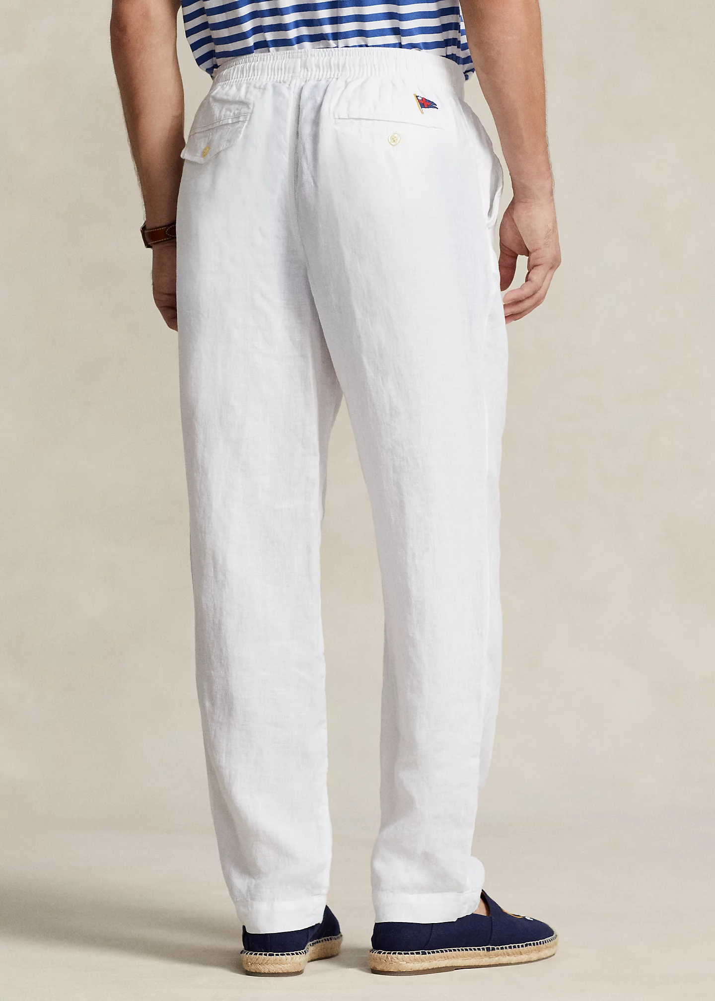 Relaxed Fit Linen Drawstring Pant