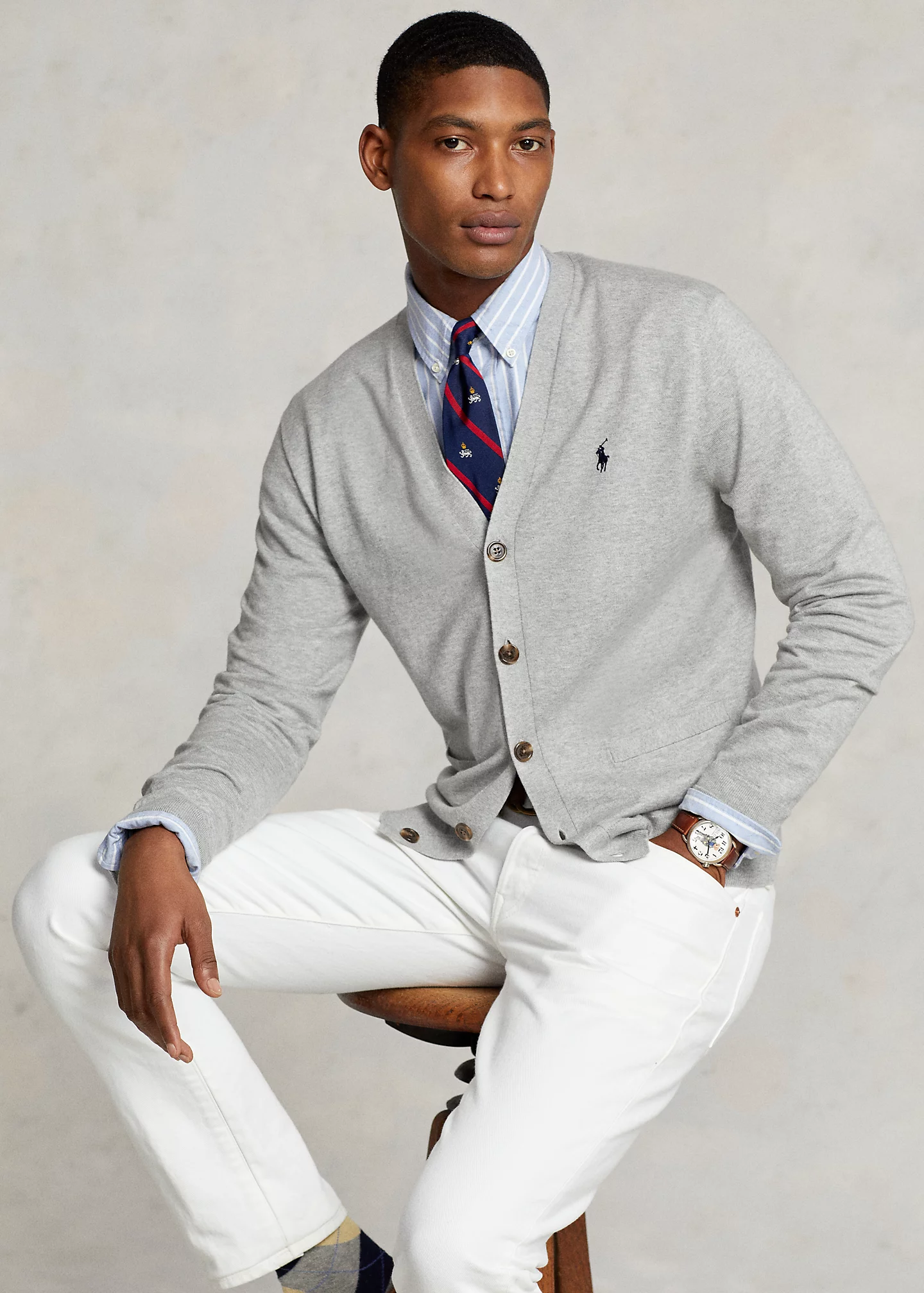 Cotton V-Neck Cardigan