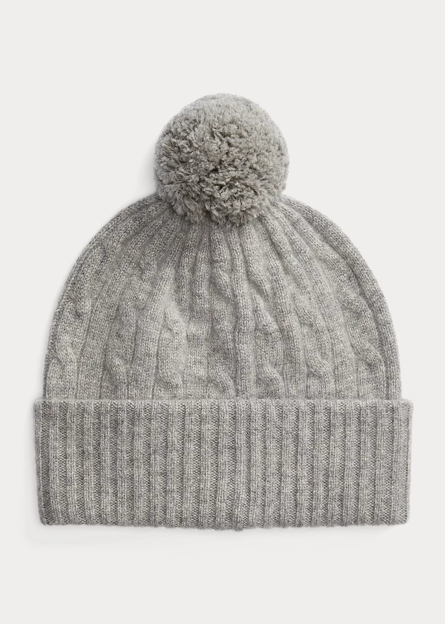 Cable-Knit Cashmere Pom-Pom Beanie