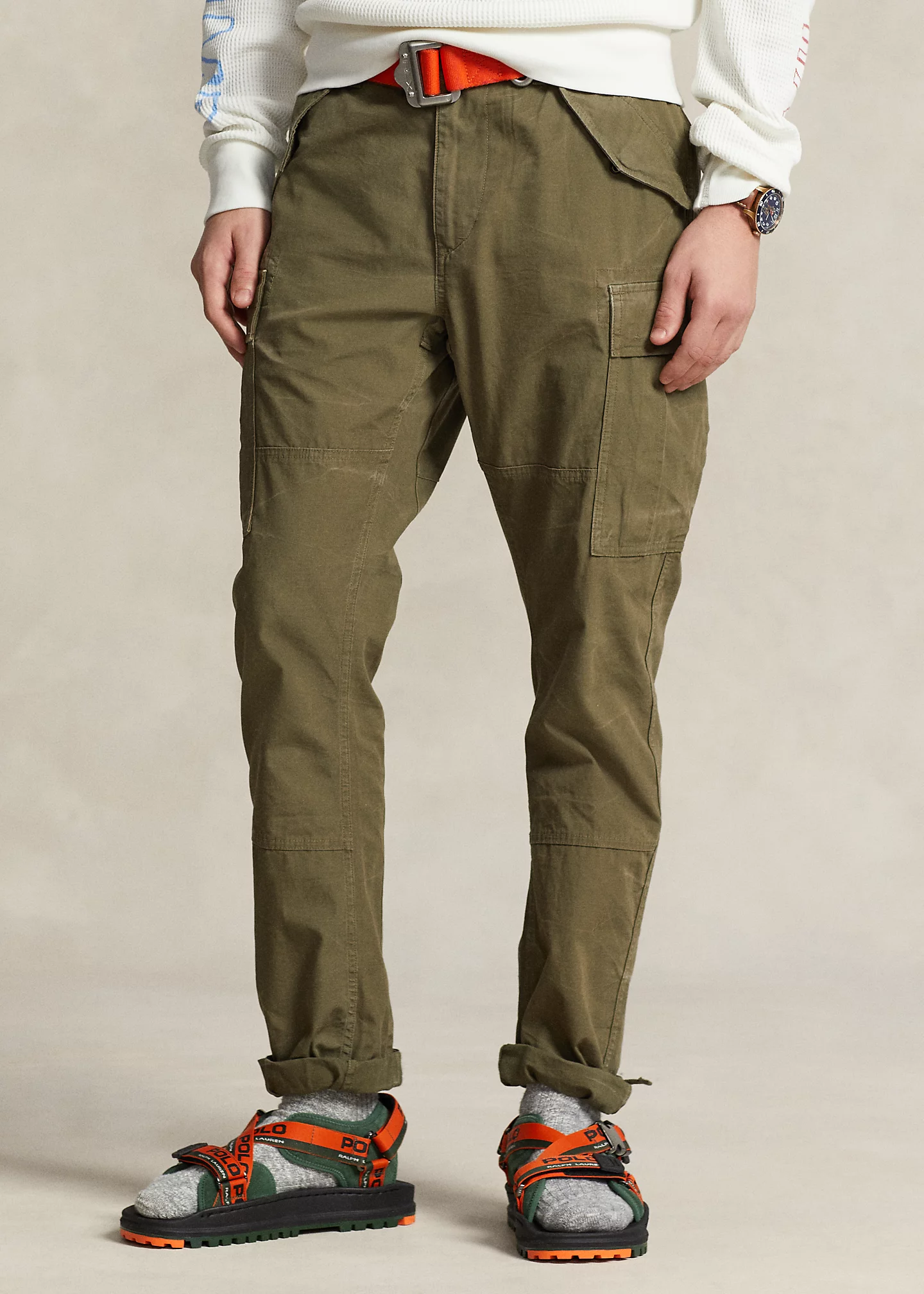 Slim Fit Canvas Cargo Pant