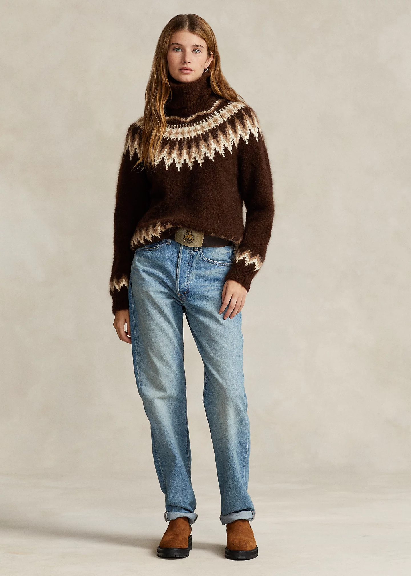 Fair Isle Wool-Blend Turtleneck