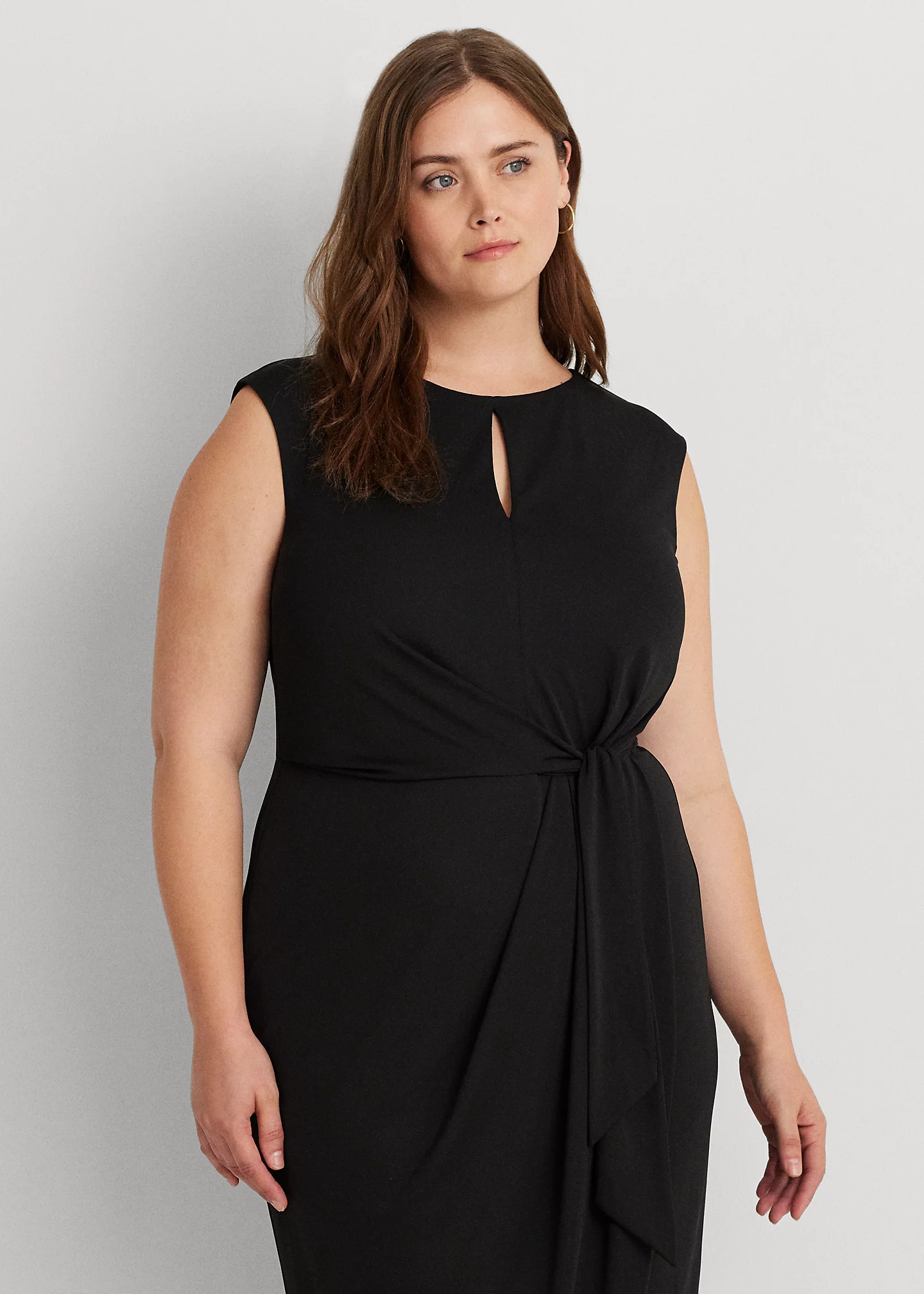 Stretch Jersey Tie-Front Dress