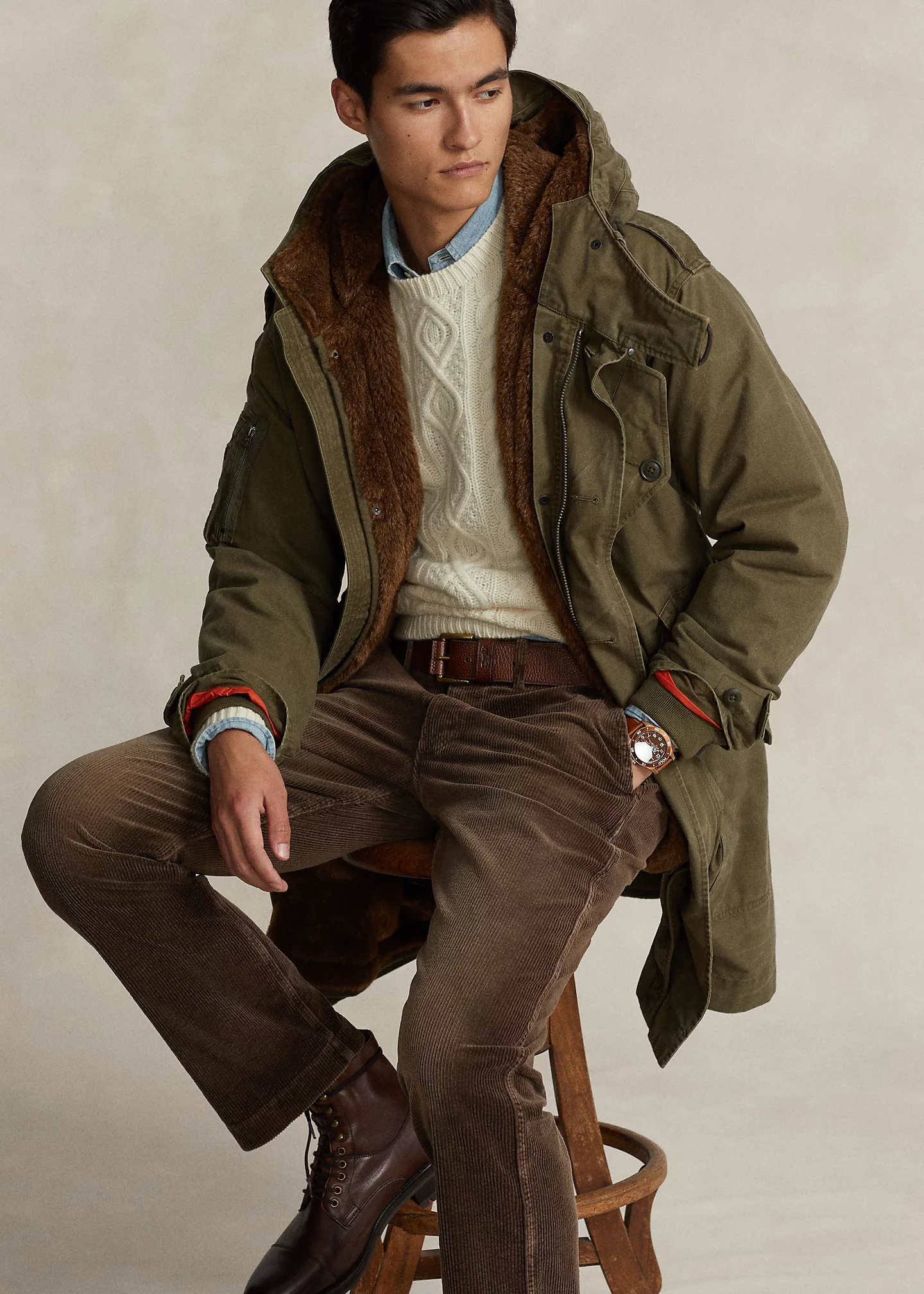 Wool-Cashmere Fisherman’s Sweater