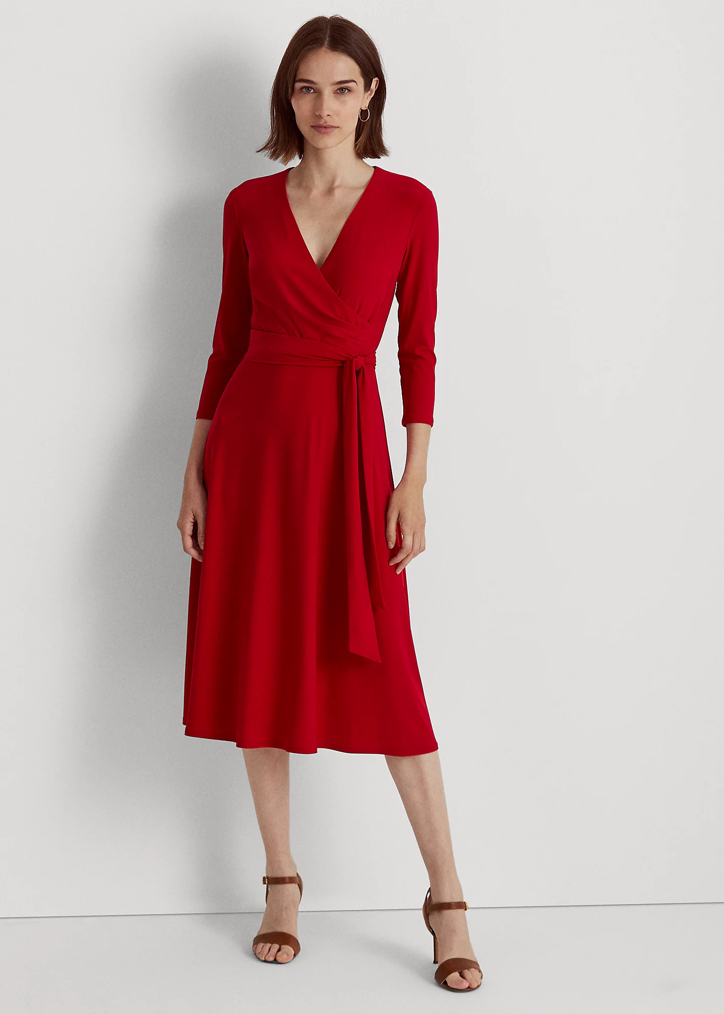Surplice Jersey Dress