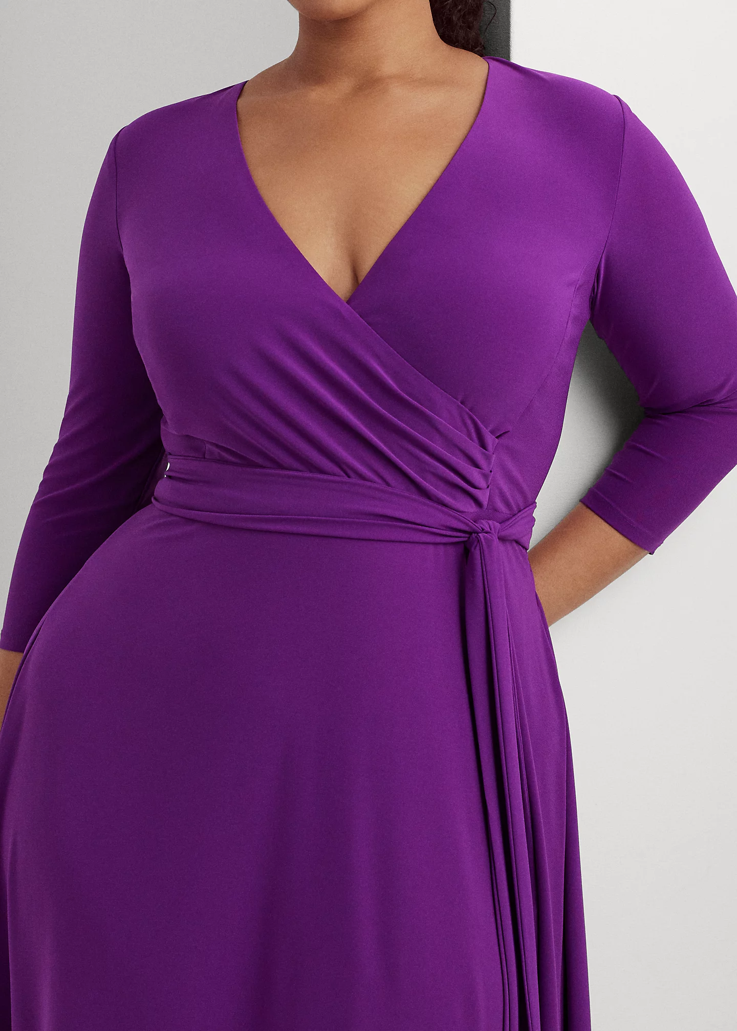 Surplice Jersey Dress