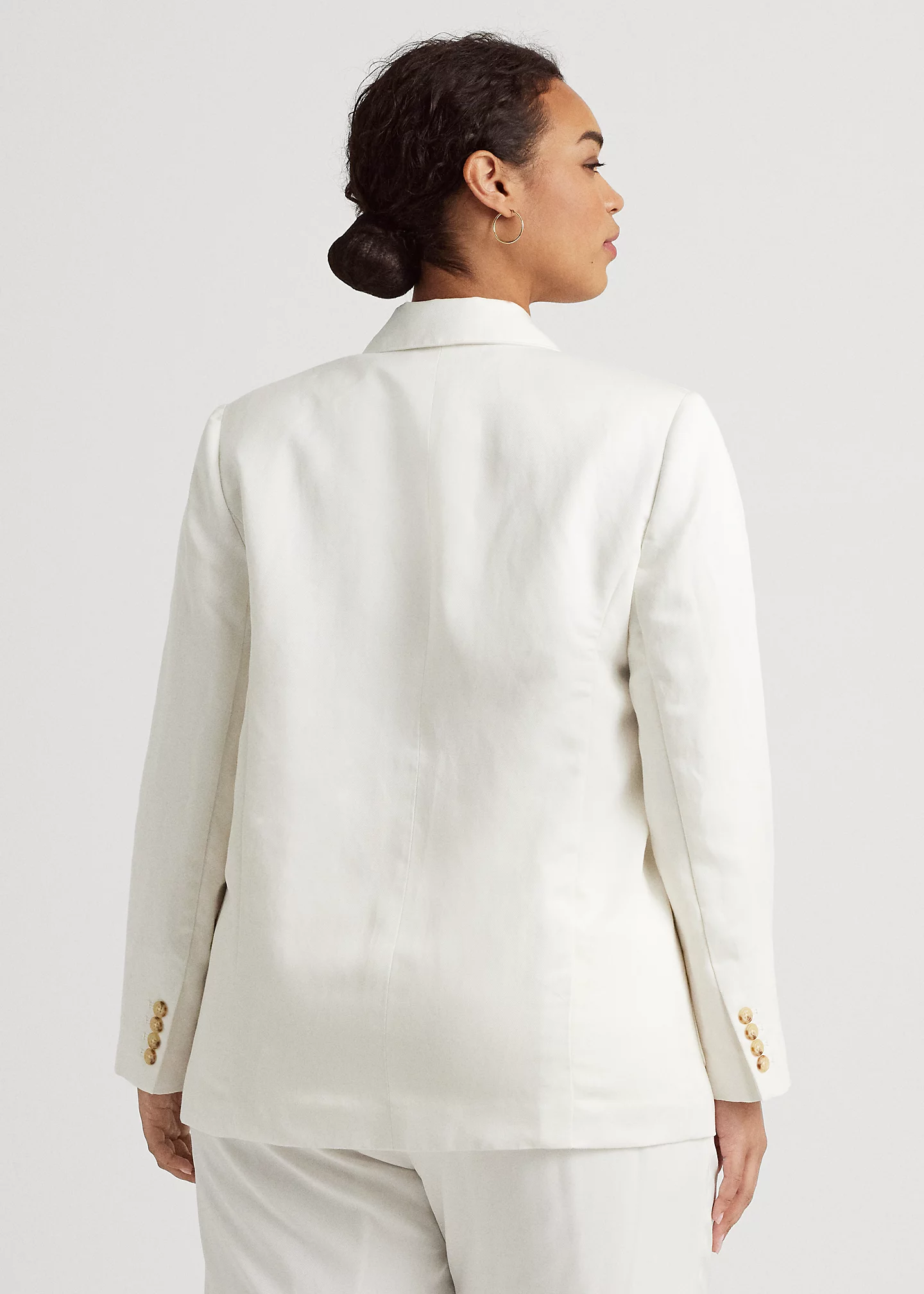 Double-Breasted Linen-Blend Twill Blazer