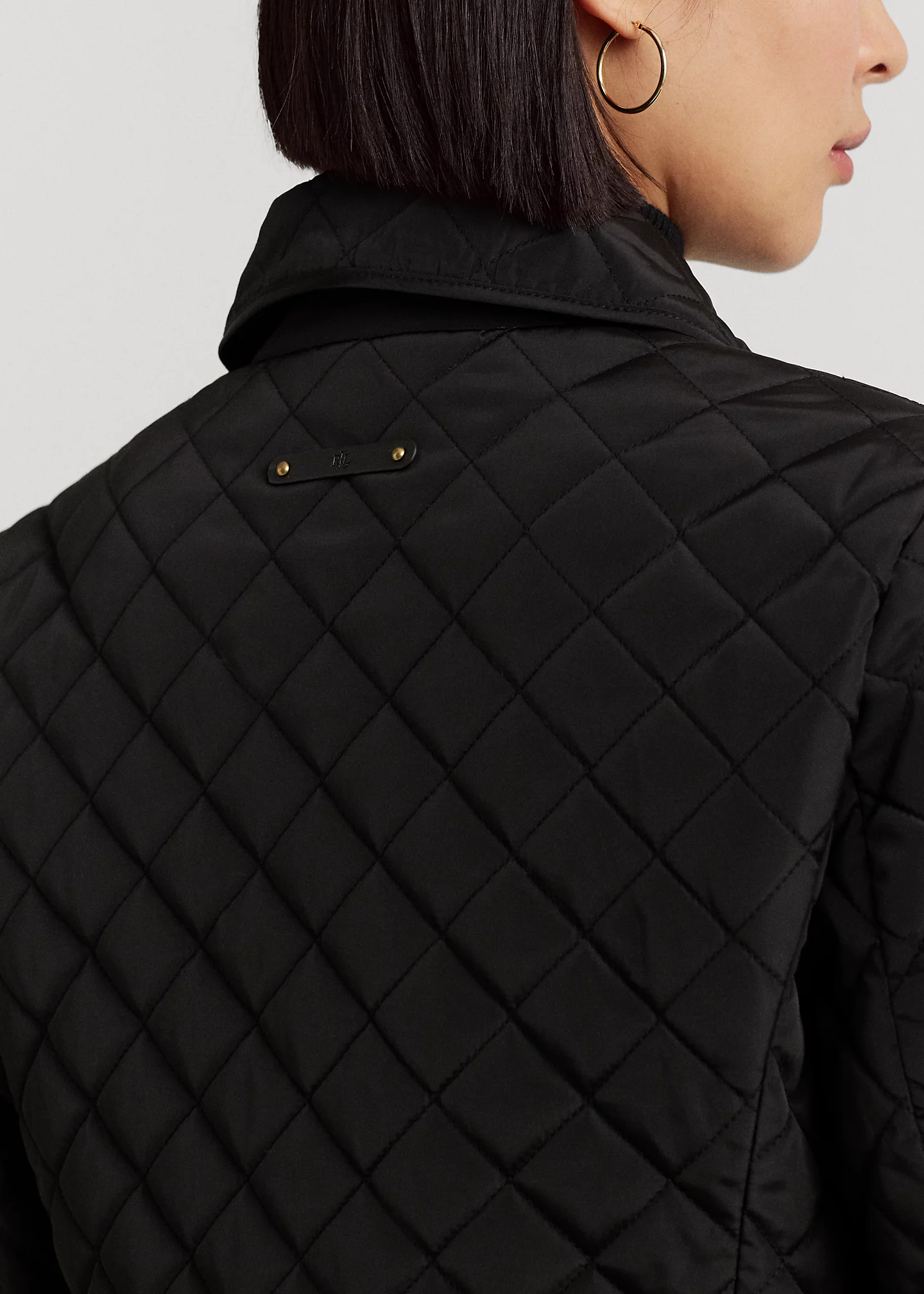 Crest-Patch Diamond-Quilted Jacket
