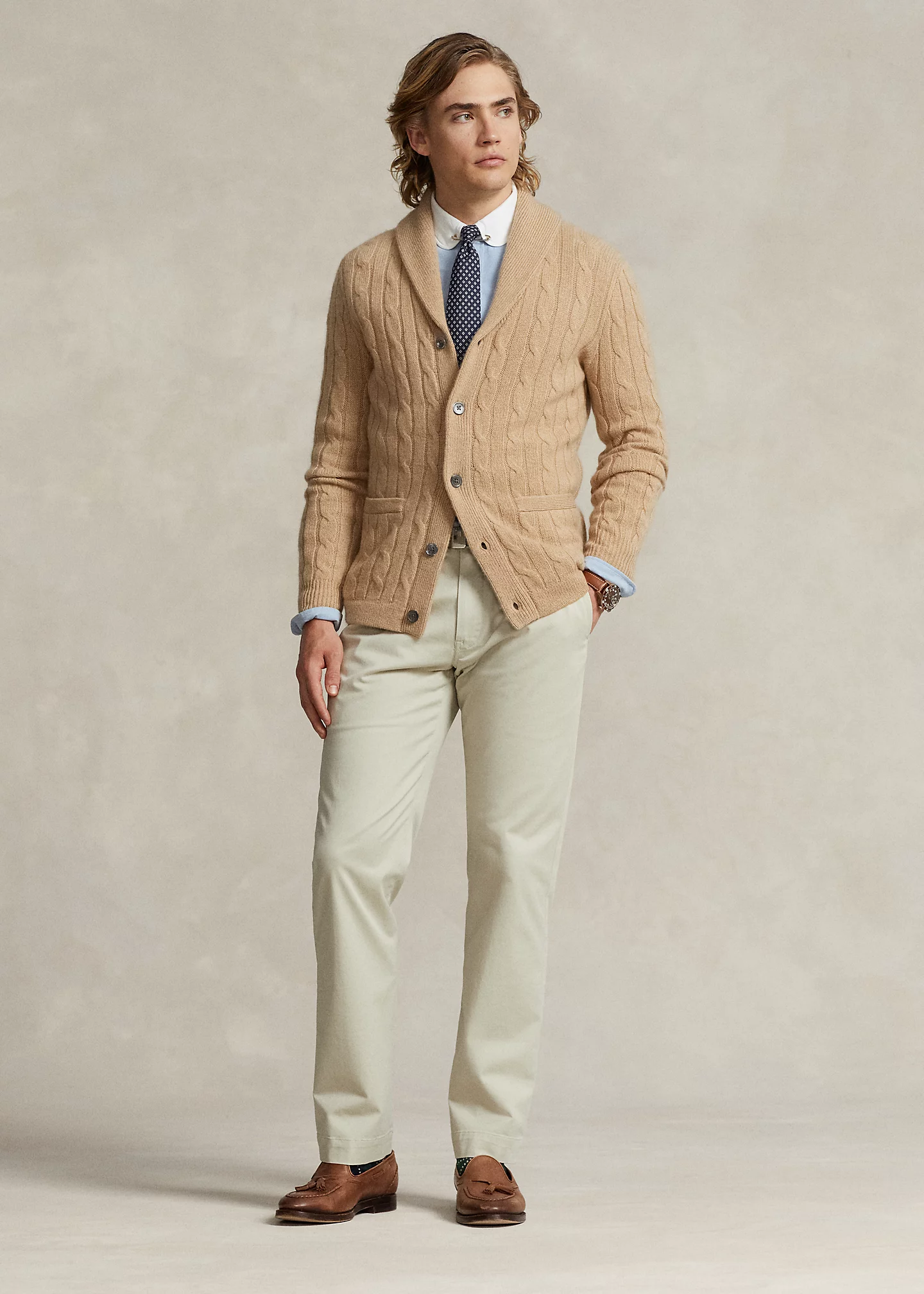 Cable-Knit Cashmere Cardigan