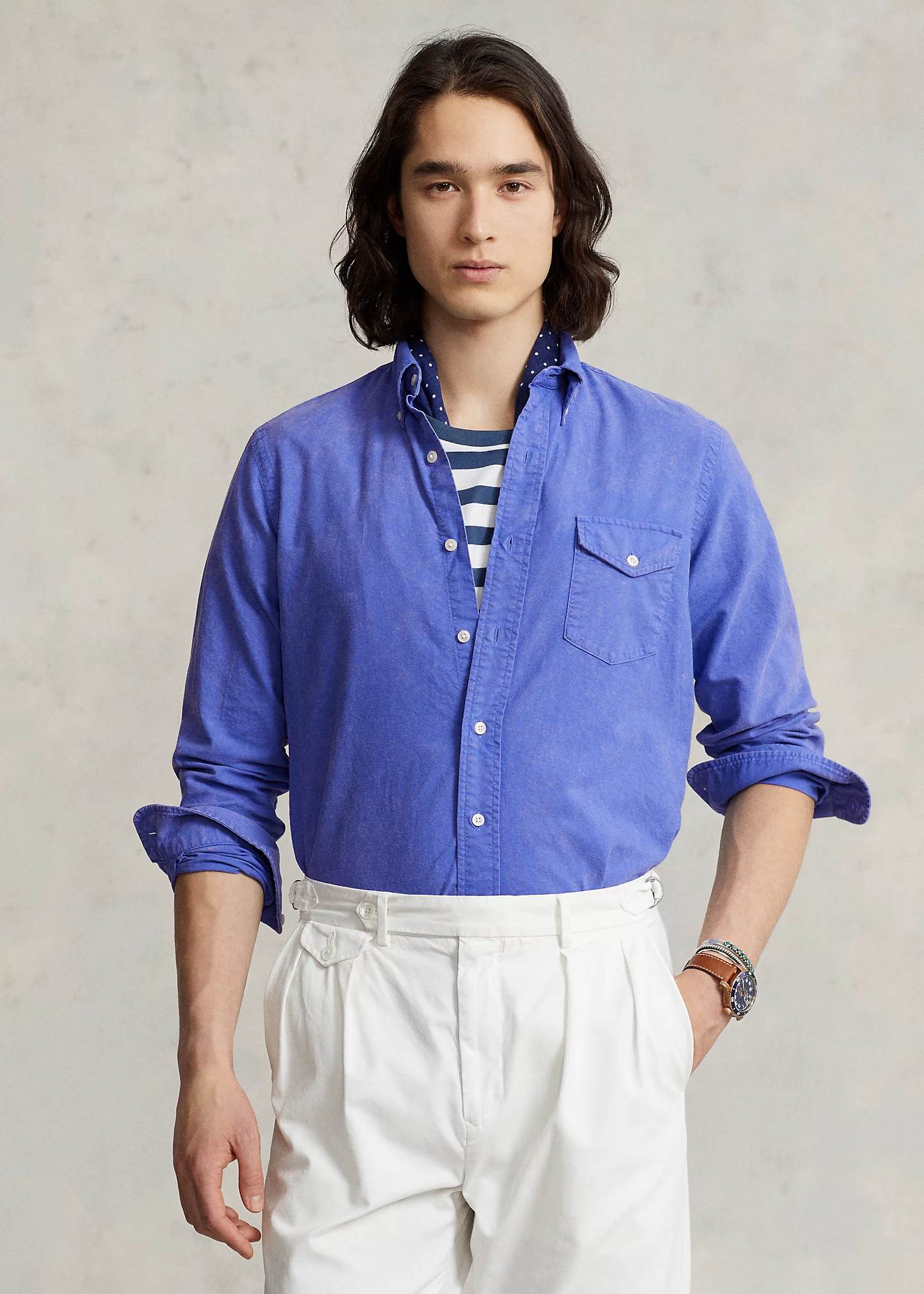 Classic Fit Garment-Dyed Oxford Shirt