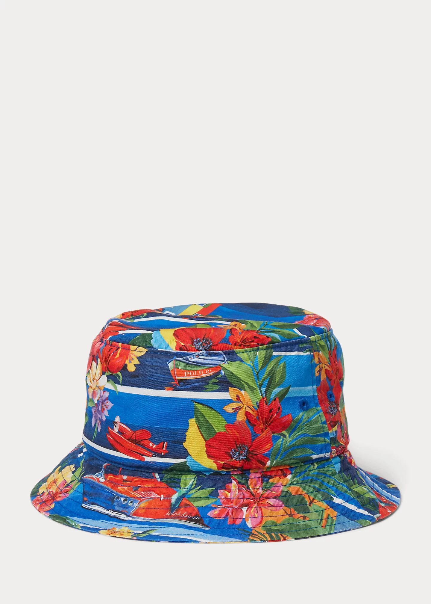 Tropical-Print Twill Bucket Hat