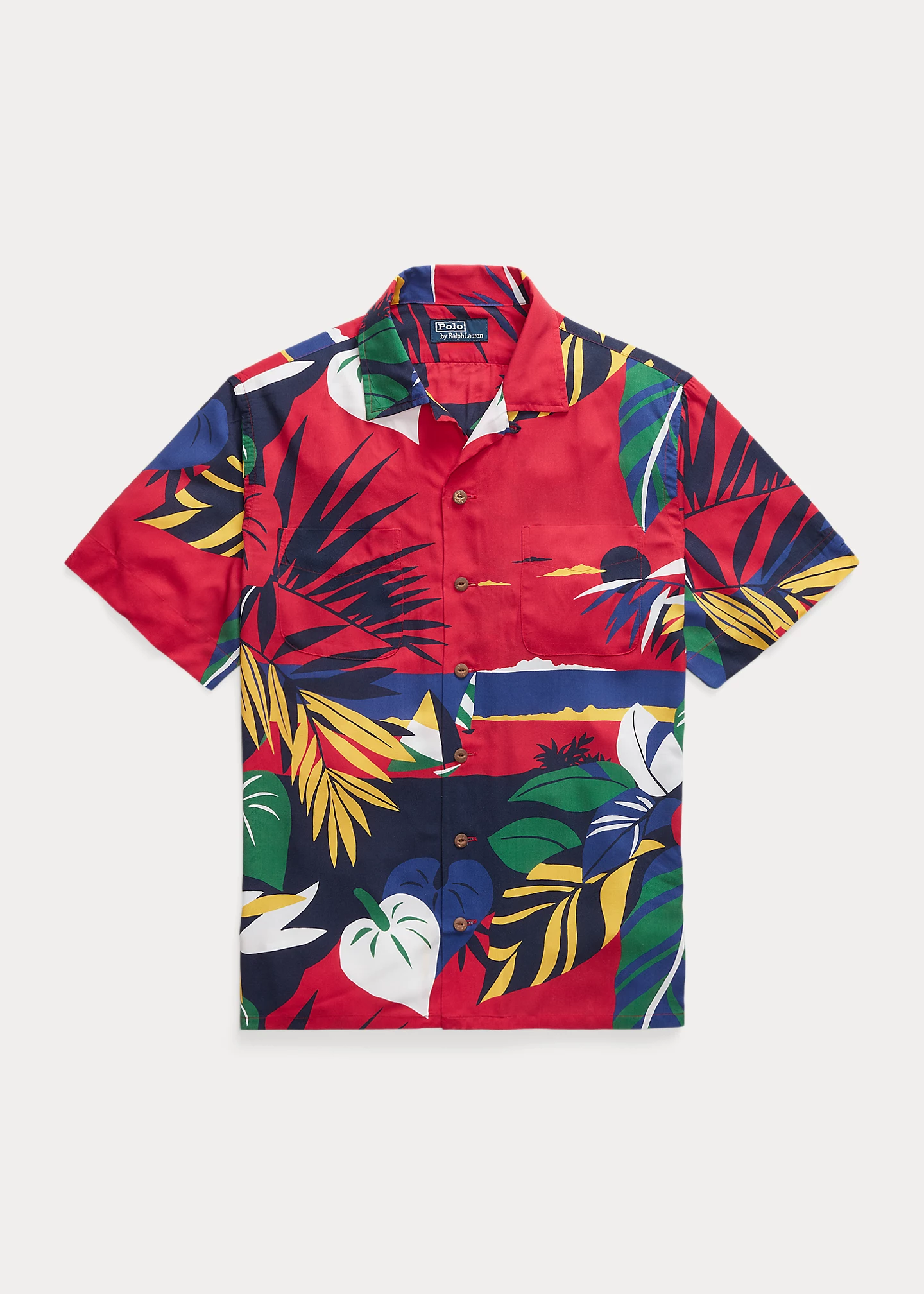 Classic Fit Hoffman Print Camp Shirt