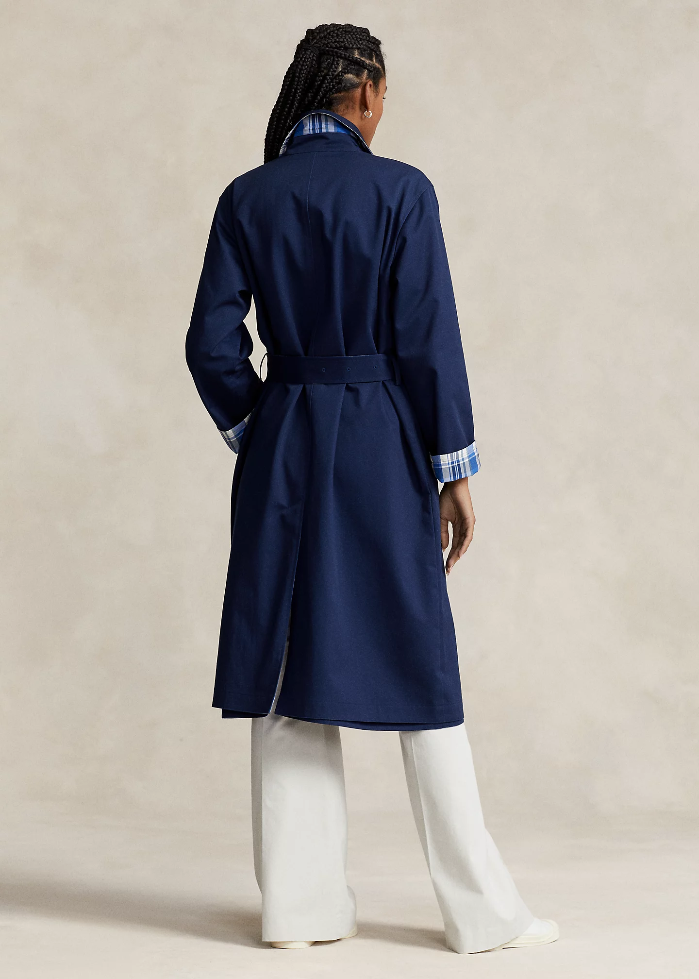 Reversible Cotton Long Car Coat
